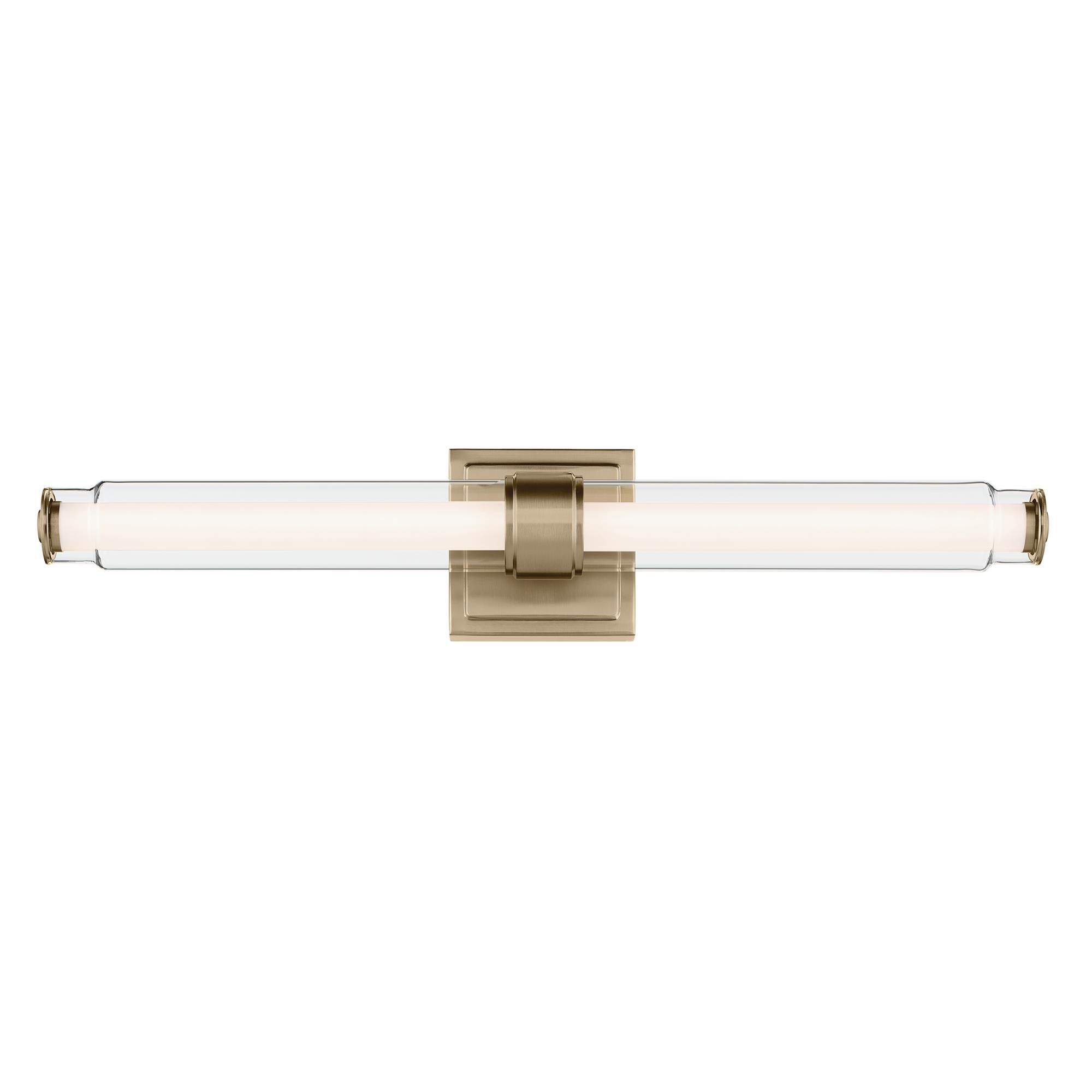 Shown in Champagne Bronze finish and Clear glass