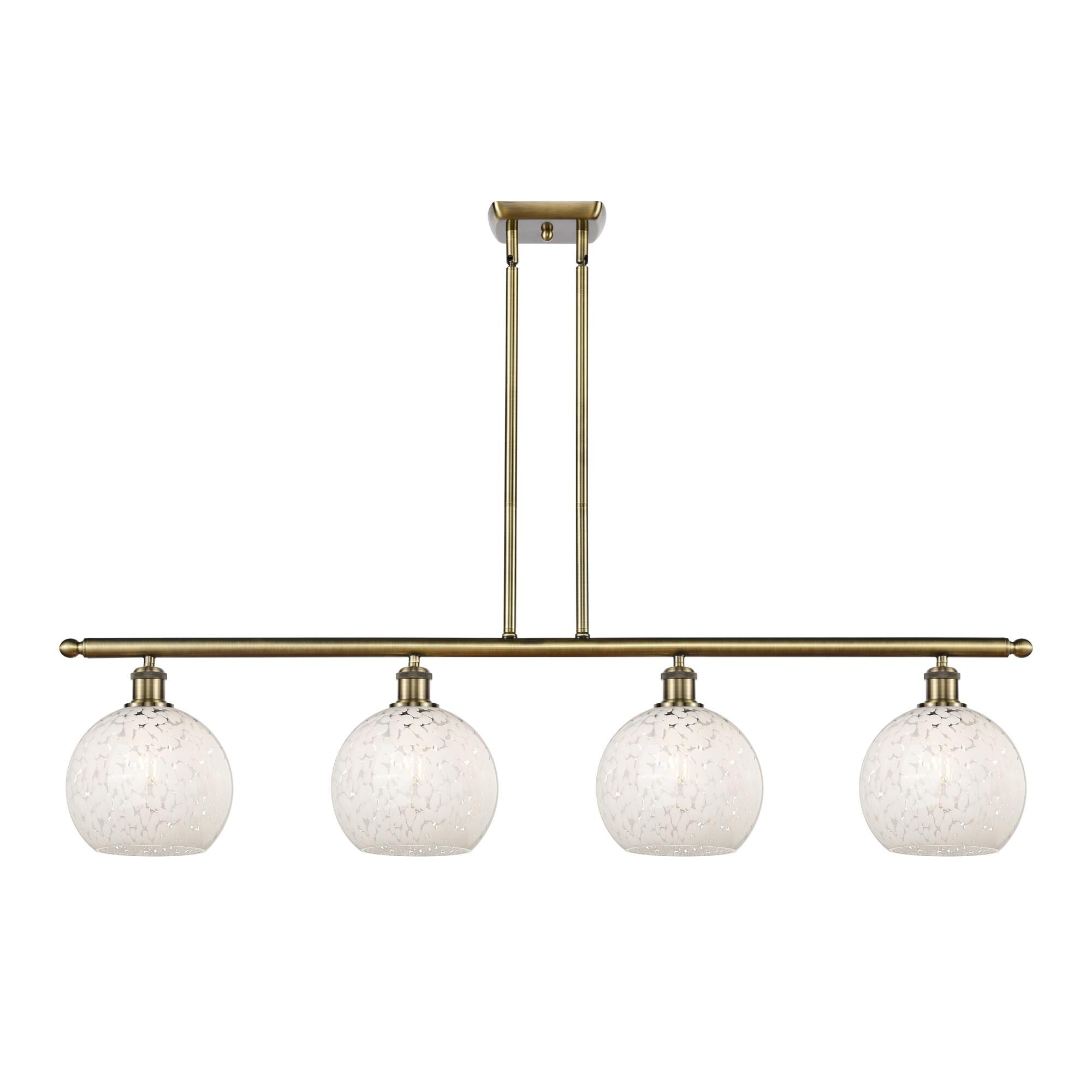 Bruno Marashlian White Mouchette 48 Inch Linear Suspension Light by Innovations Lighting