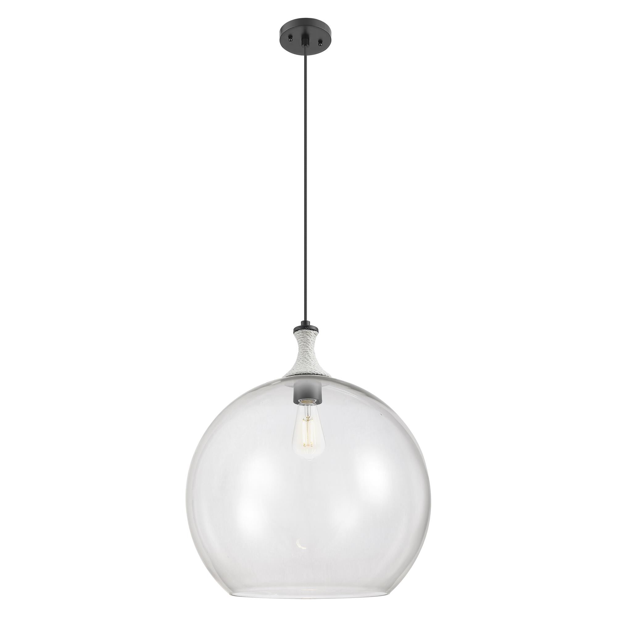 Shown in Matte Black finish and Clear glass