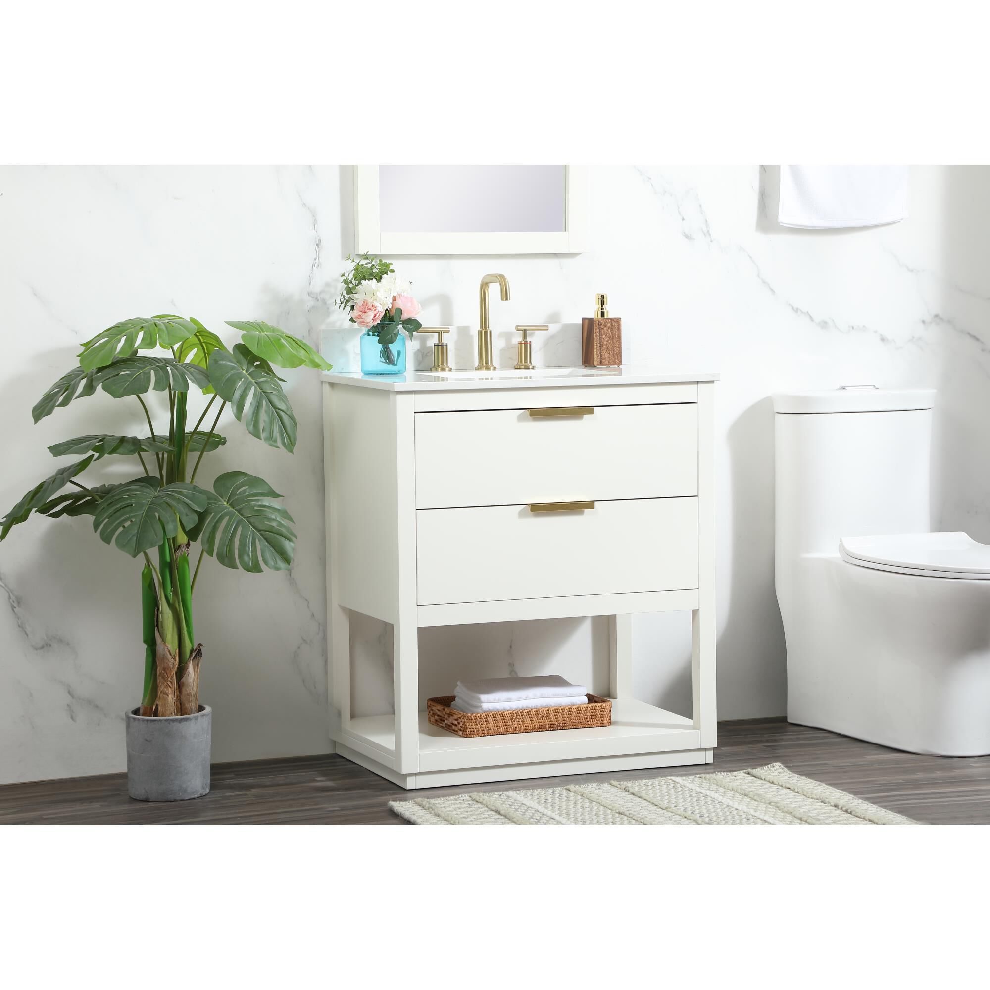 Shown in White finish