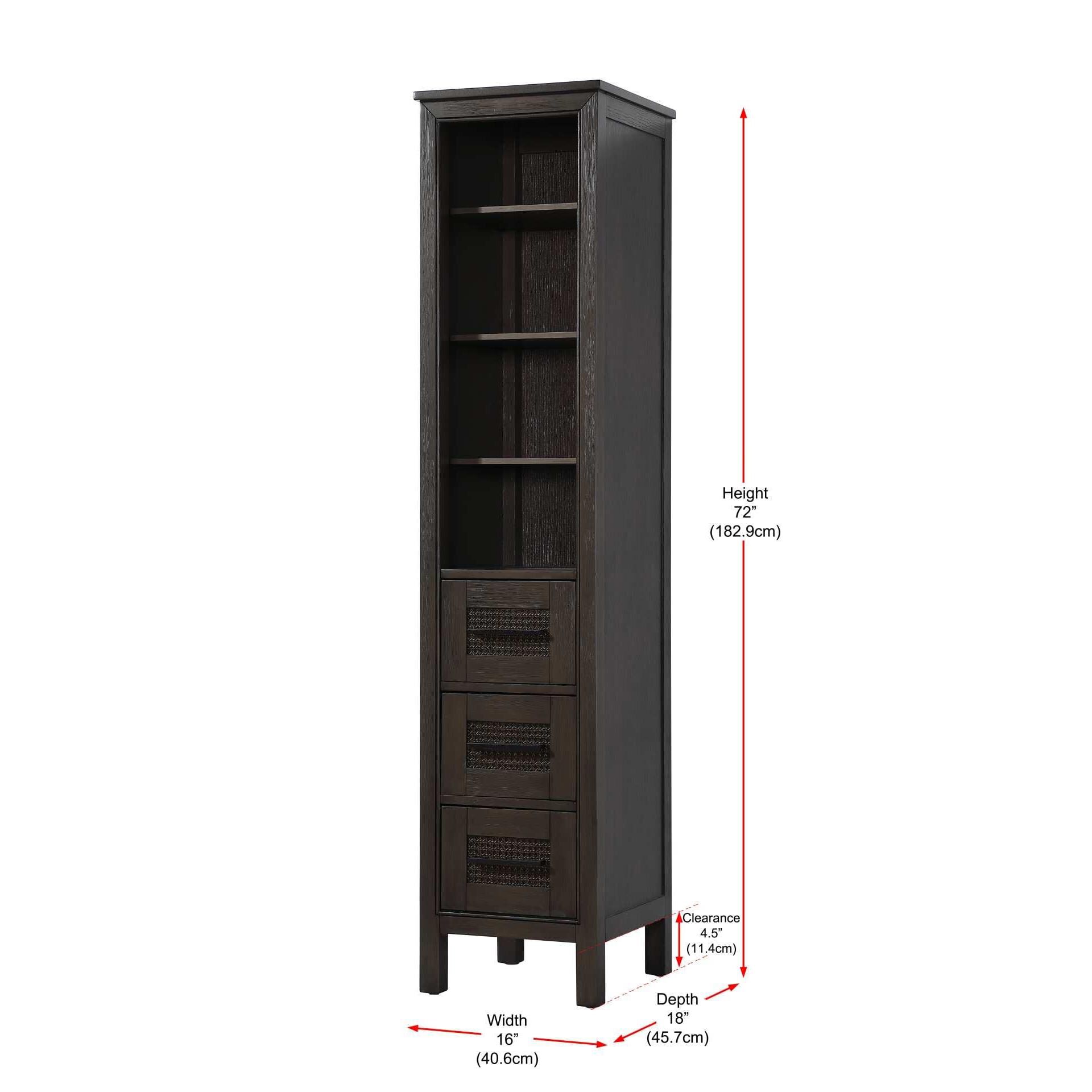 Alina 72 Inch Storage Cabinet by Elegant Decor