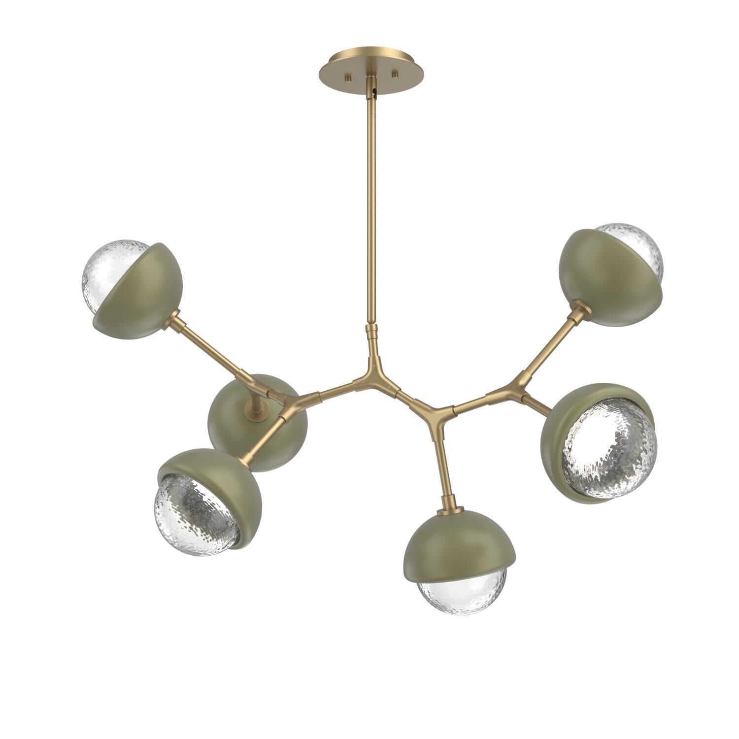 Levi Wilson Cabochon 31 Inch Linear Suspension Light by Hammerton Studio