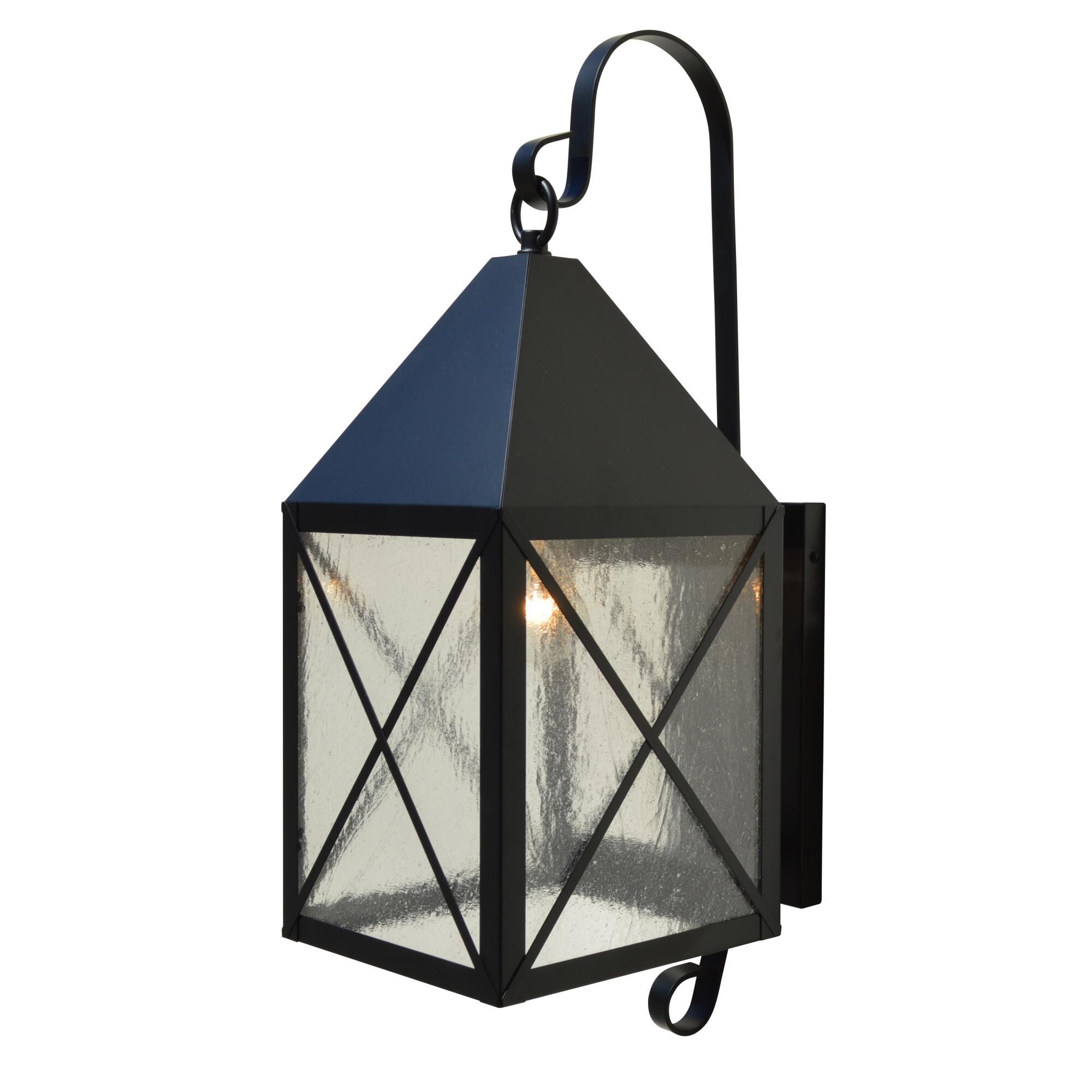 Shown in Satin Black finish and Clear Seedy glass