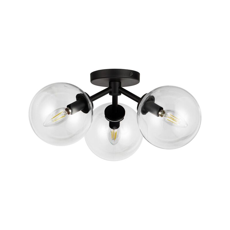 Cassia 18 Inch 3 Light Semi Flush Mount by Alora Mood