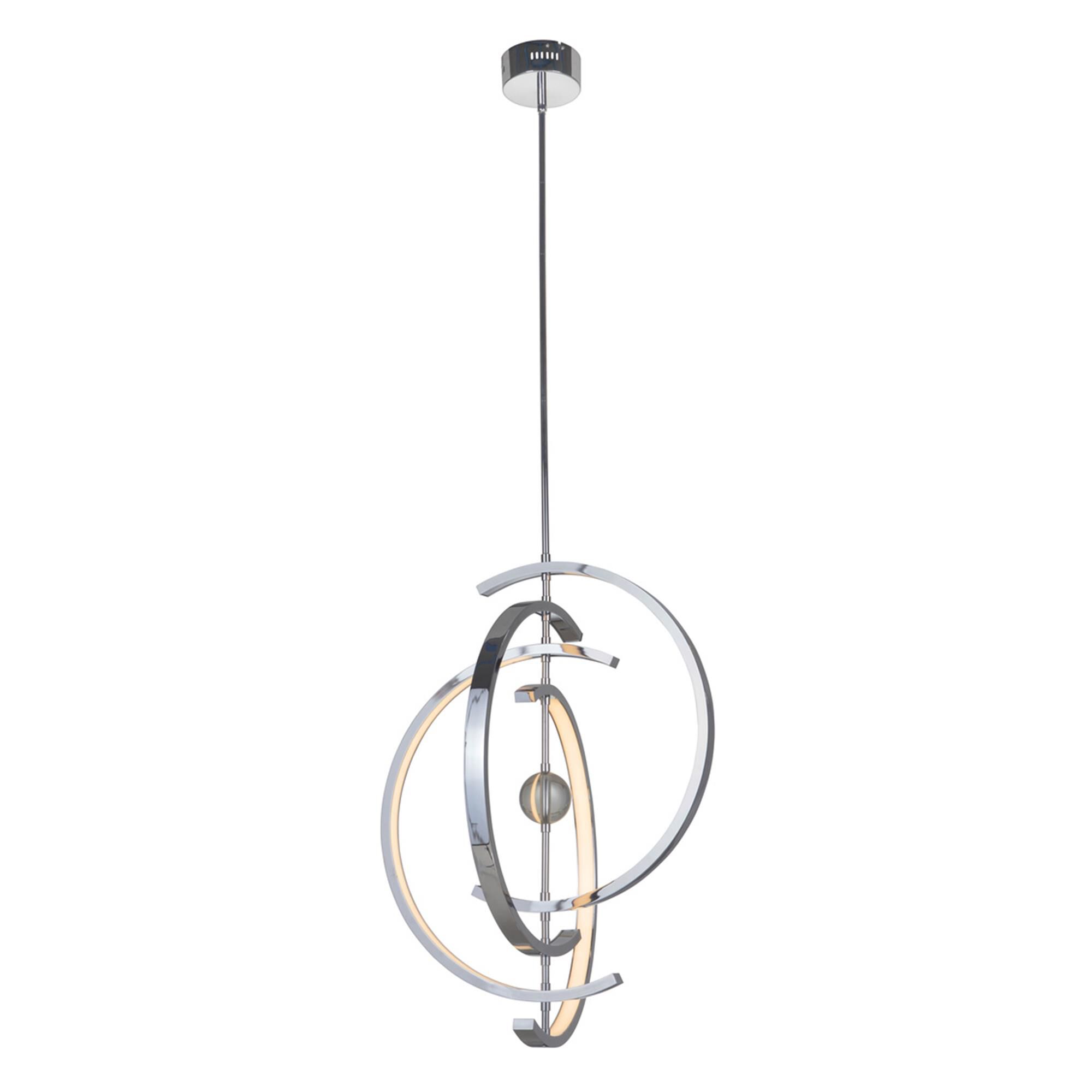 Shown in Chrome finish and Yes glass and Yes shade