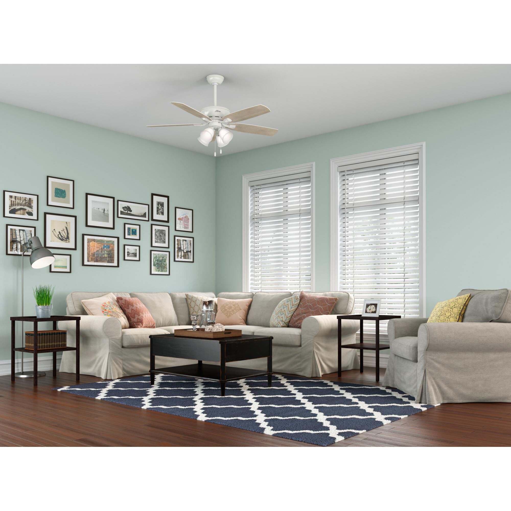 Amberlin 52 Inch Ceiling Fan with Light Kit by Hunter Fan