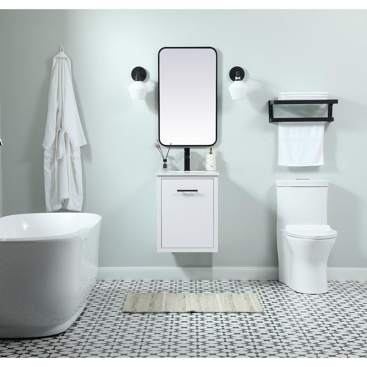 Shown in White finish