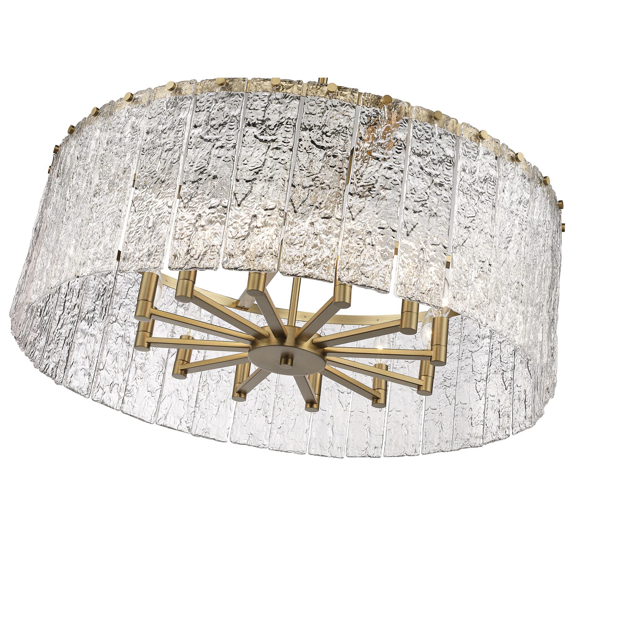 Shown in Modern Gold finish and Clear glass