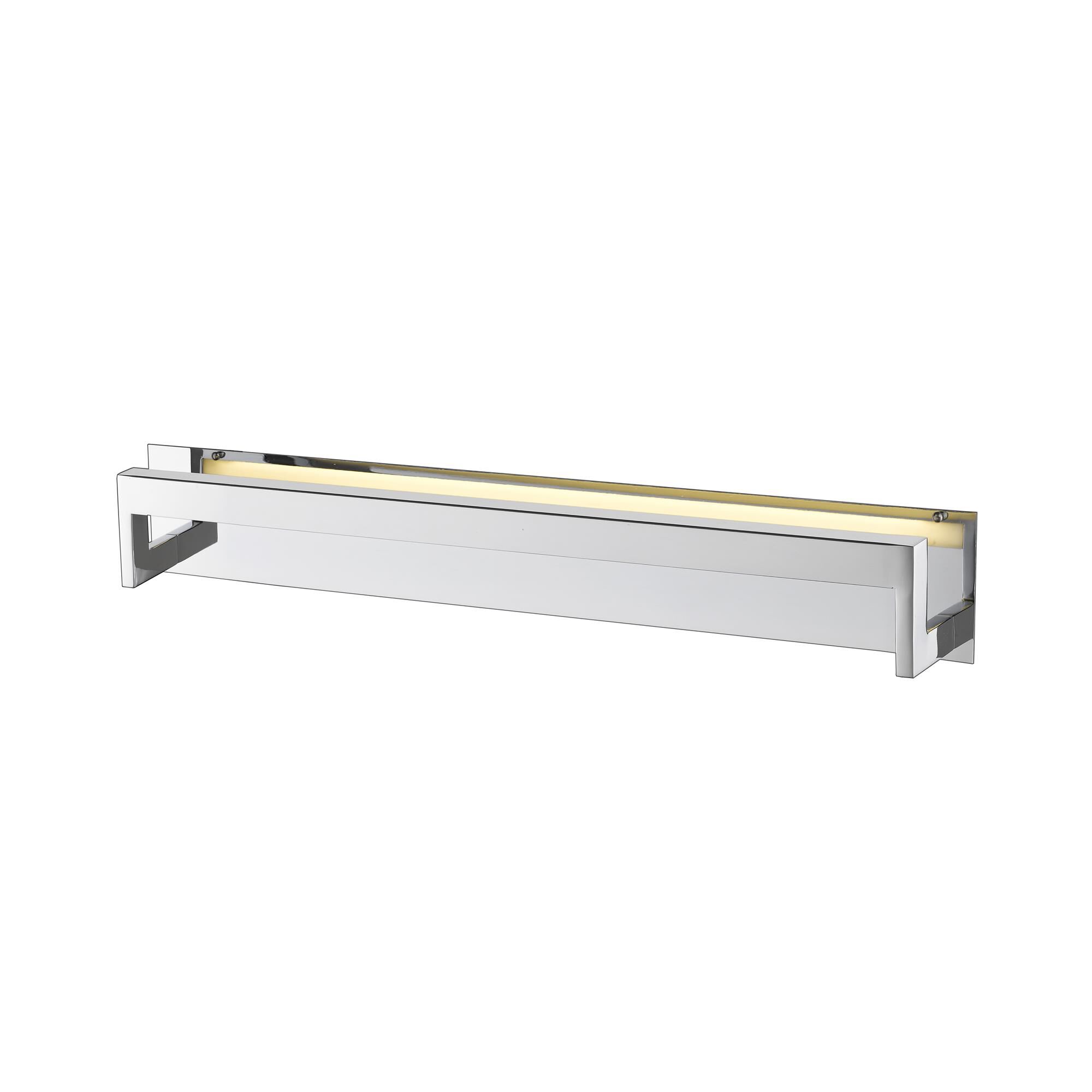 Shown in Chrome finish and Acrylic glass and Acrylic shade