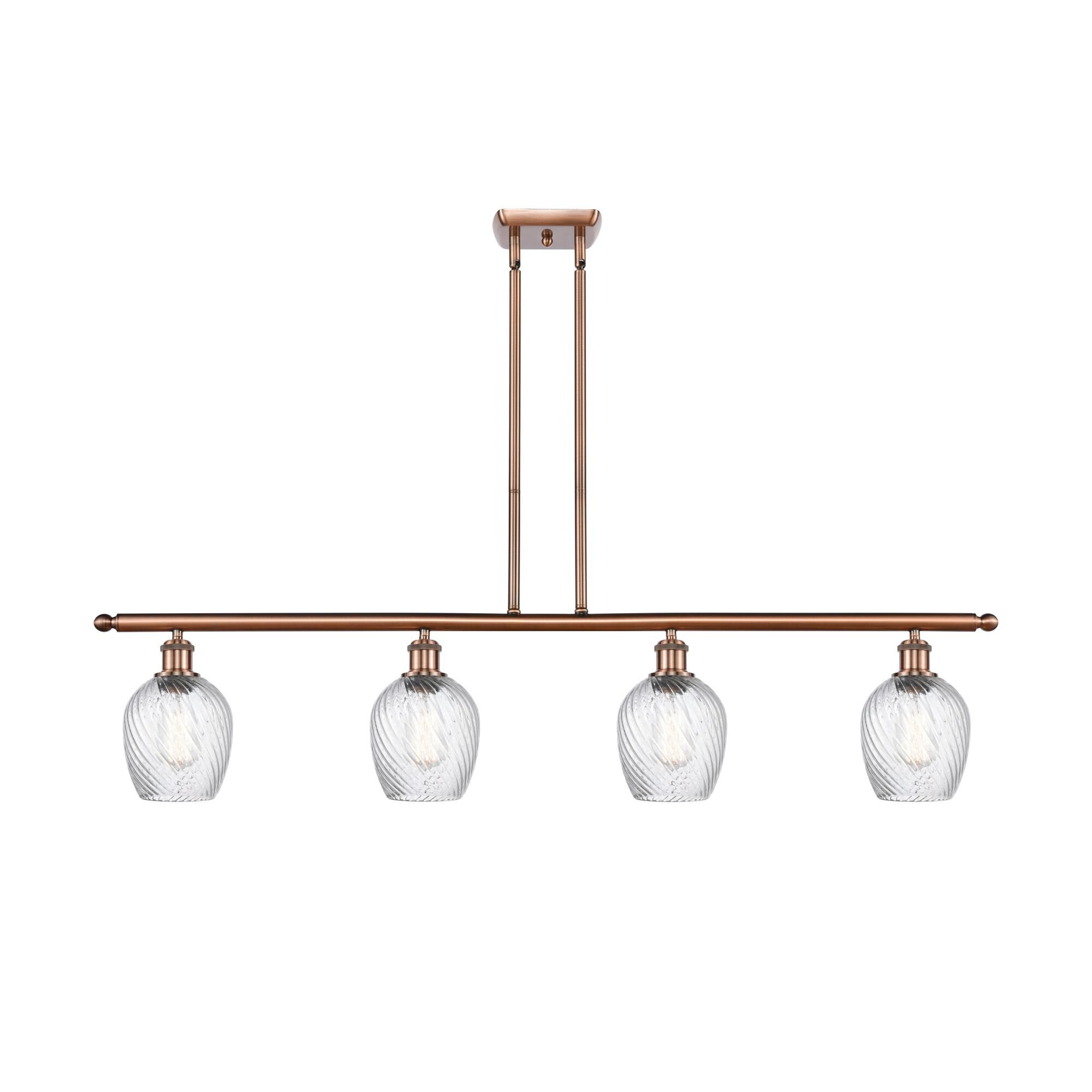 Shown in Antique Copper finish and Globe glass and Glass shade