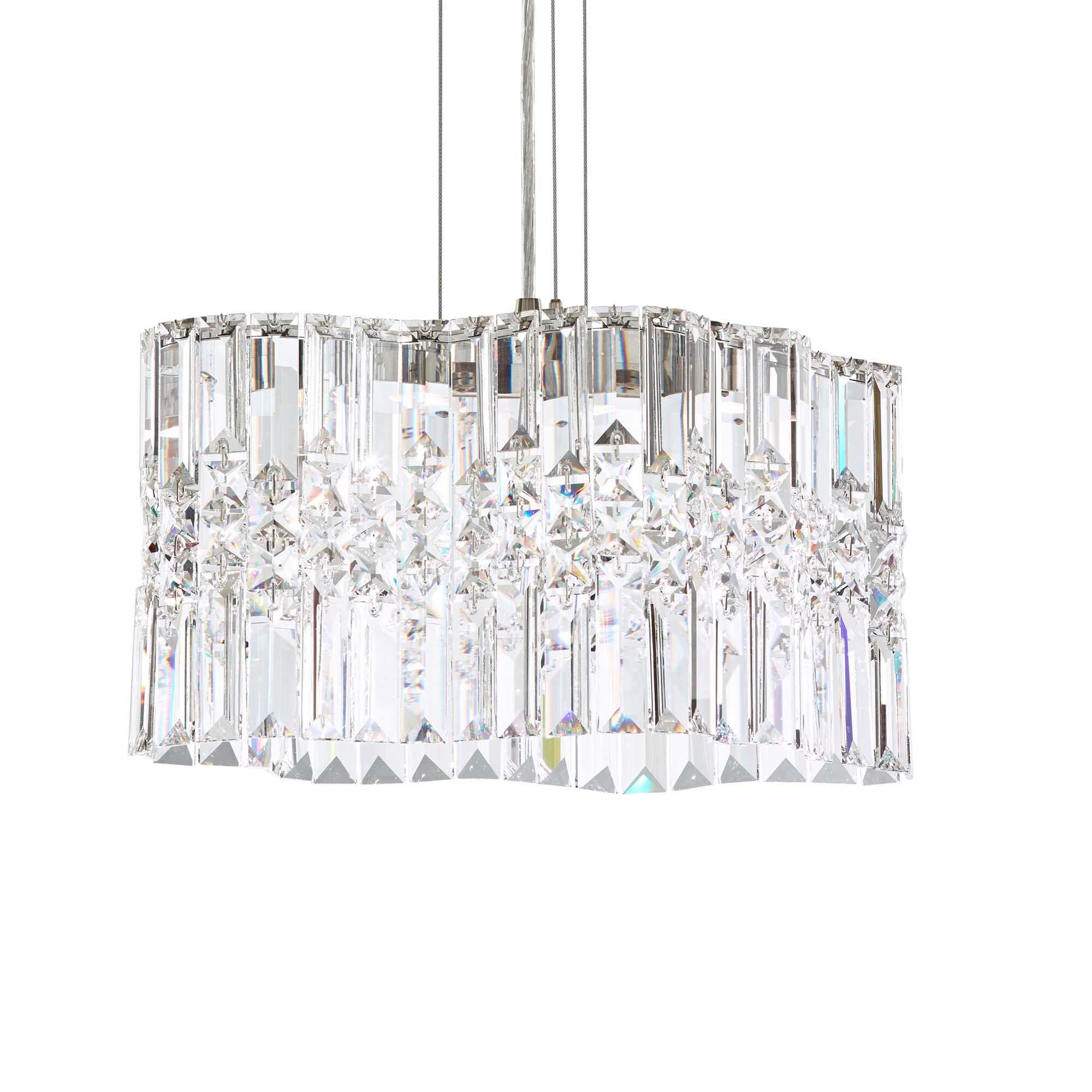 Shown in Polished Stainless Steel finish and Clear Optic crystal