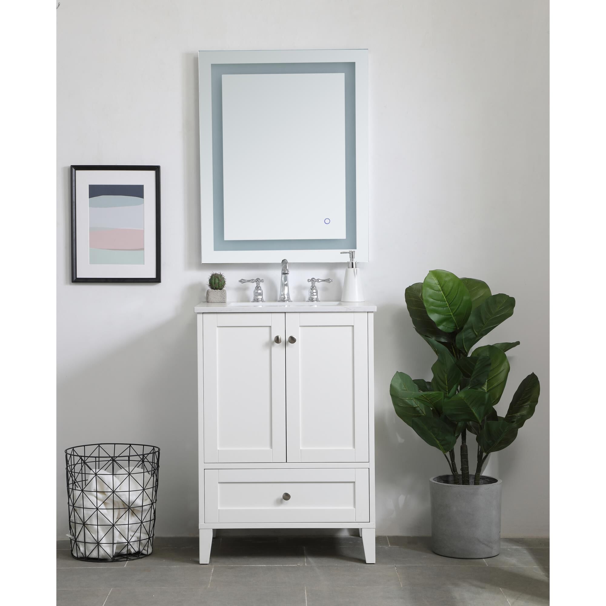 Shown in White finish