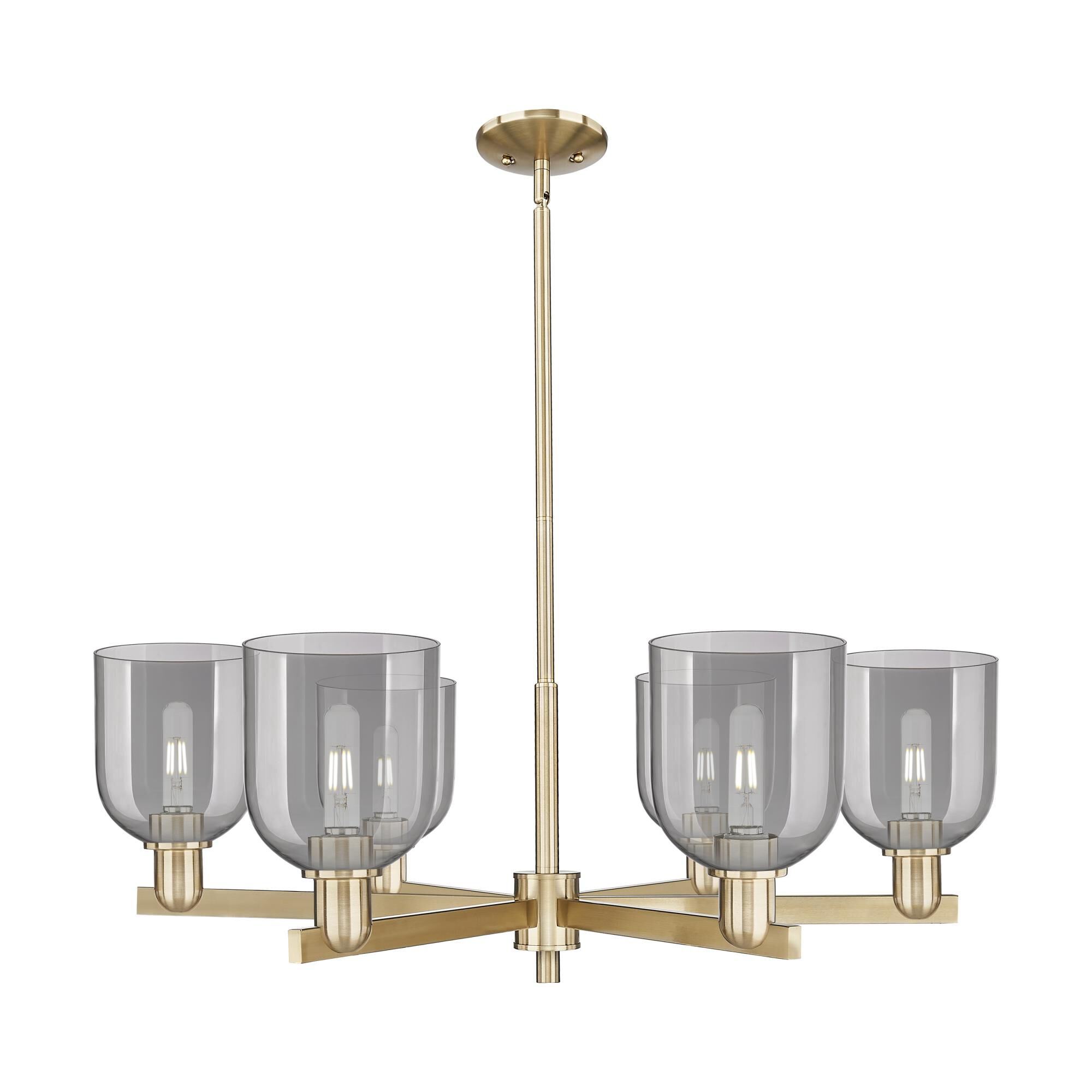 Shown in Champagne Bronze finish and Light Smoke glass