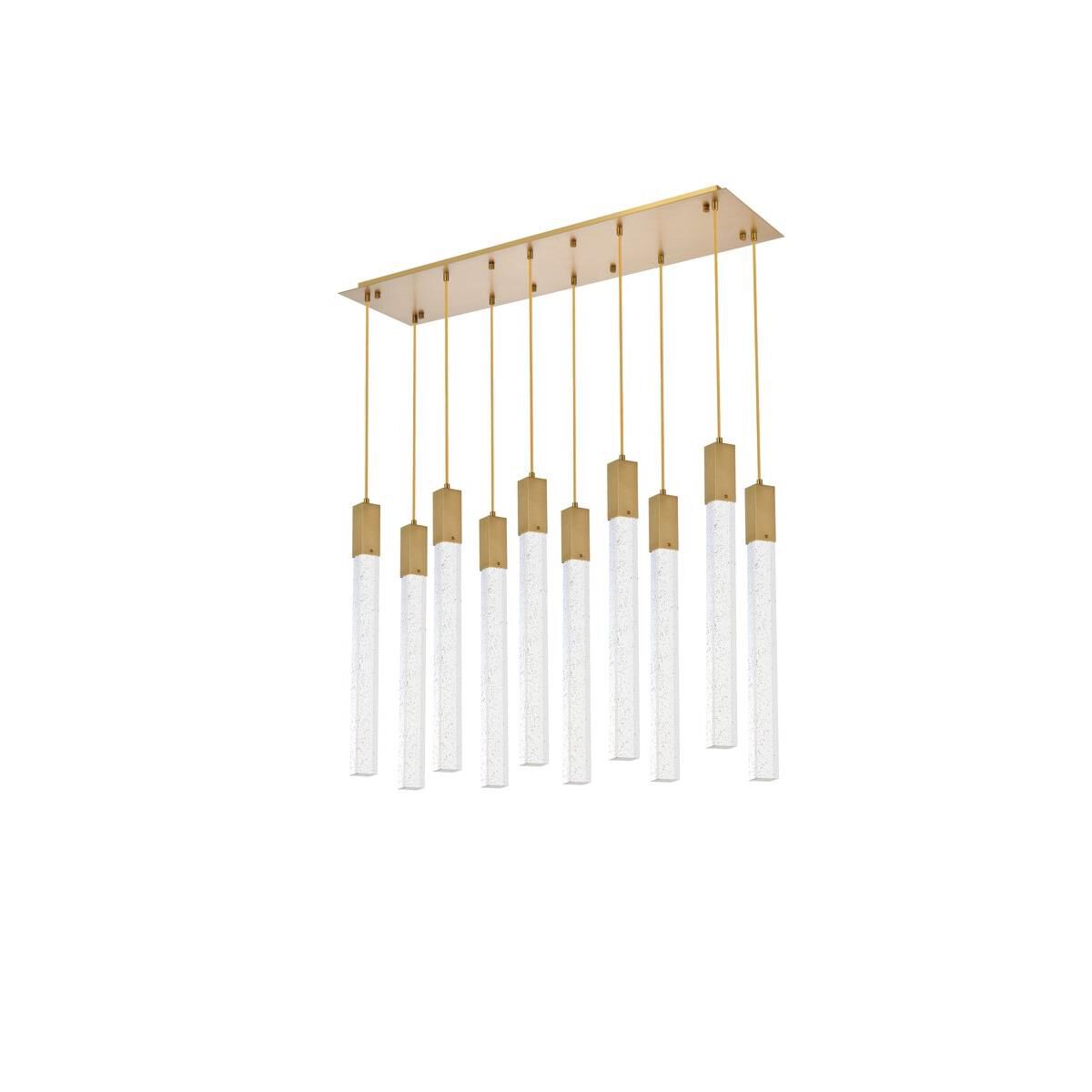 Weston 42 Inch 10 Light LED Linear Suspension Light by Elegant Lighting