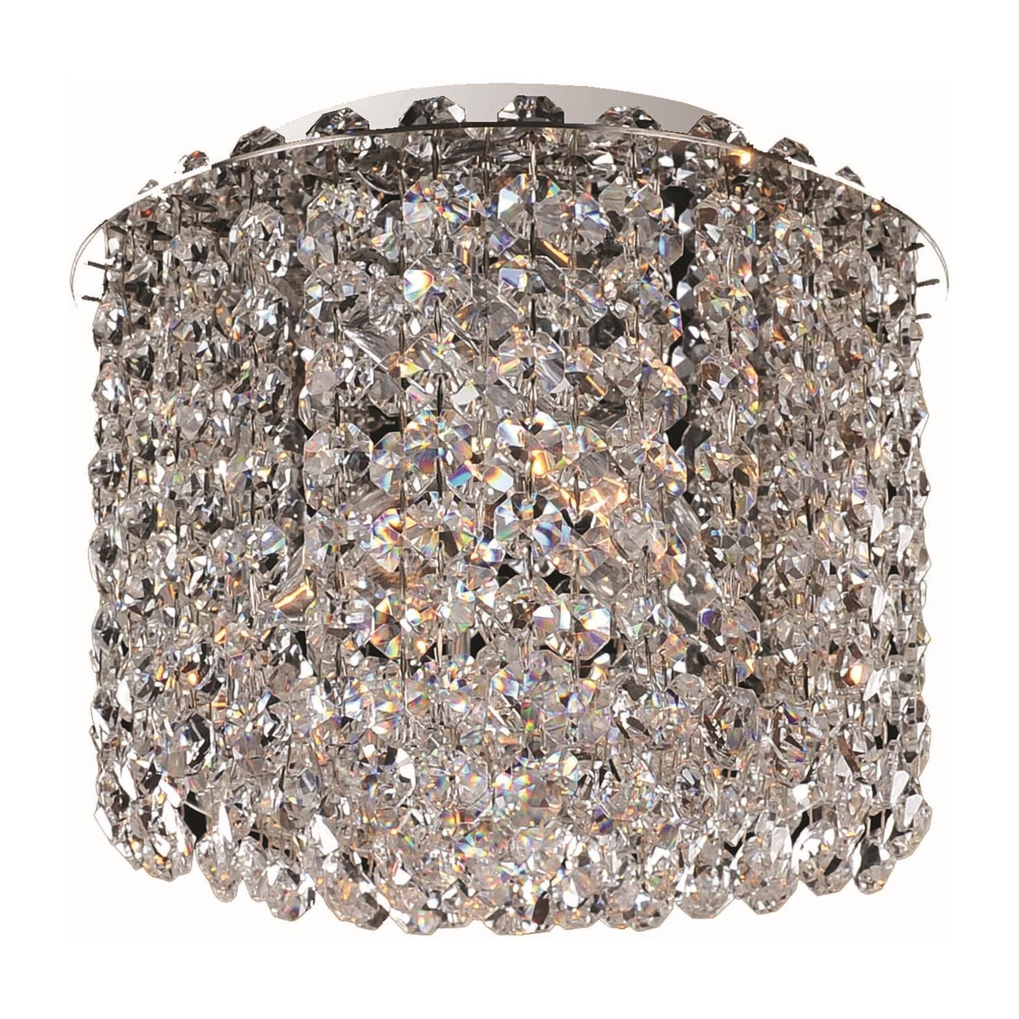 Shown in Chrome finish and Firenze Clear crystal