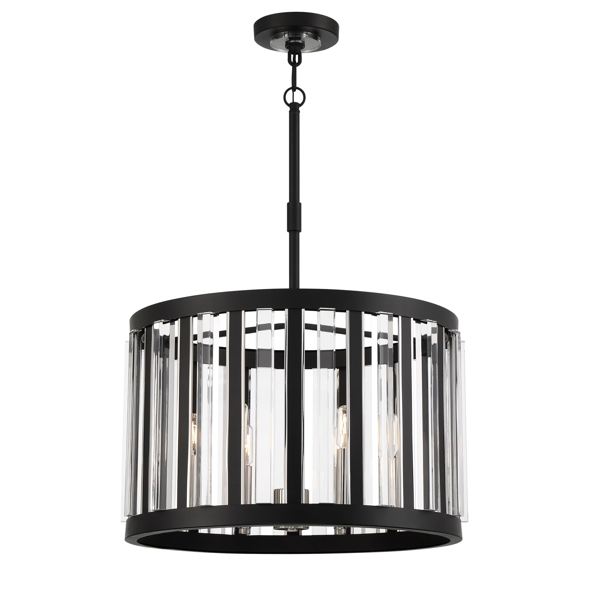 Shown in Coal and Polished Nickel finish and Clear Acrylic glass