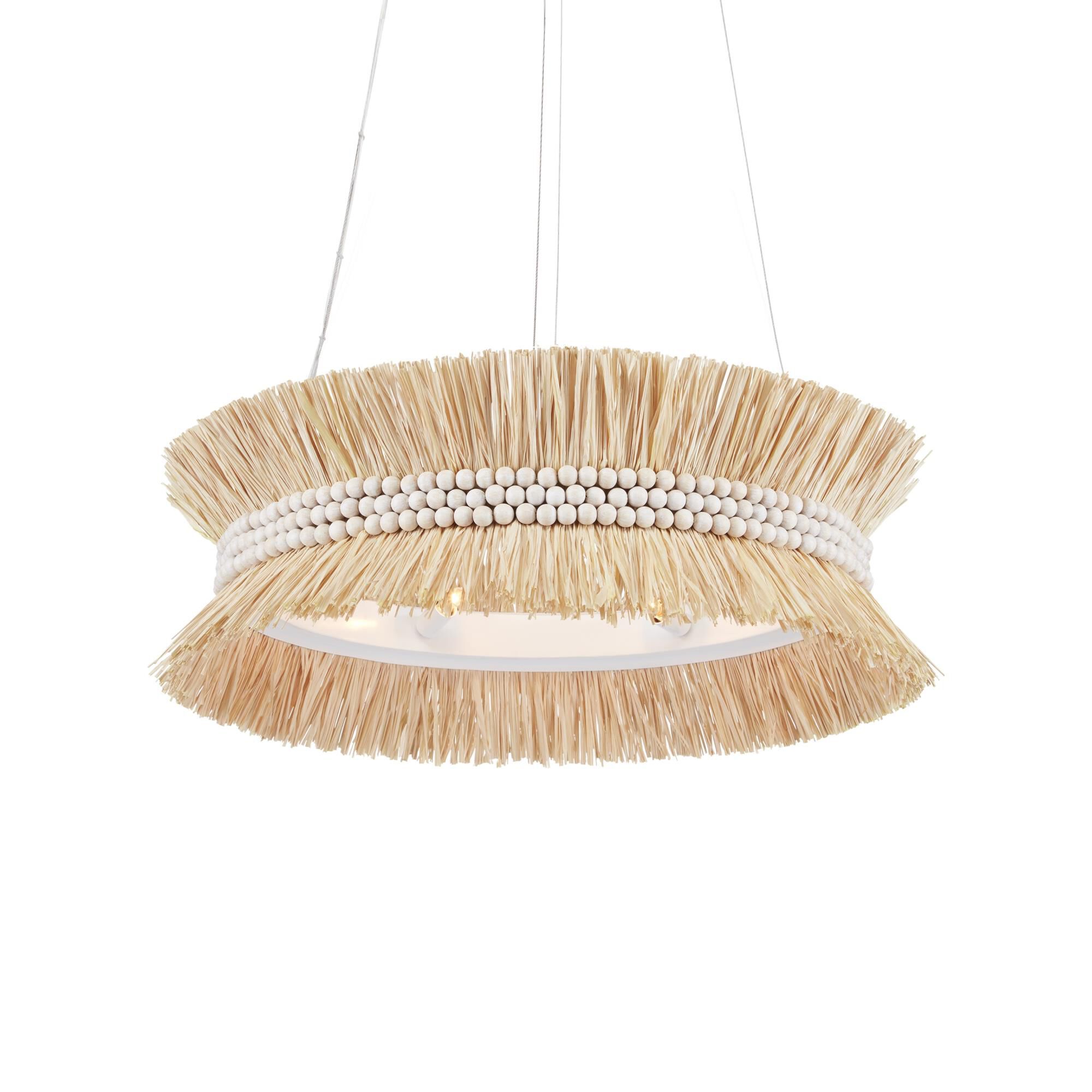 Jamie Beckwith Seychelles 33 Inch 6 Light Chandelier by Currey and Company