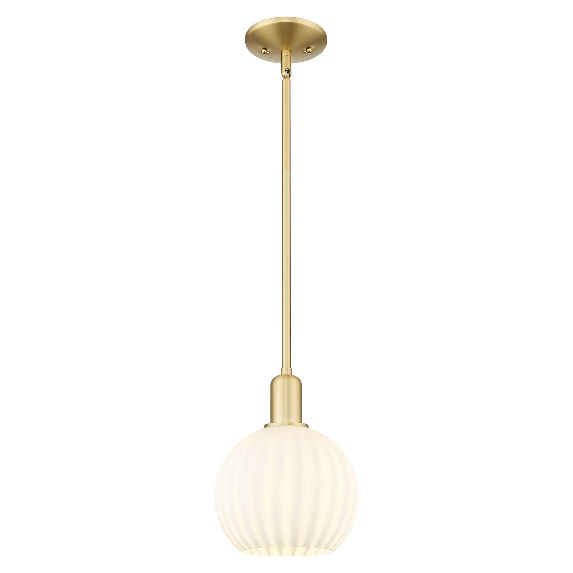 Bruno Marashlian White Venetian 8 Inch Mini Pendant by Innovations Lighting