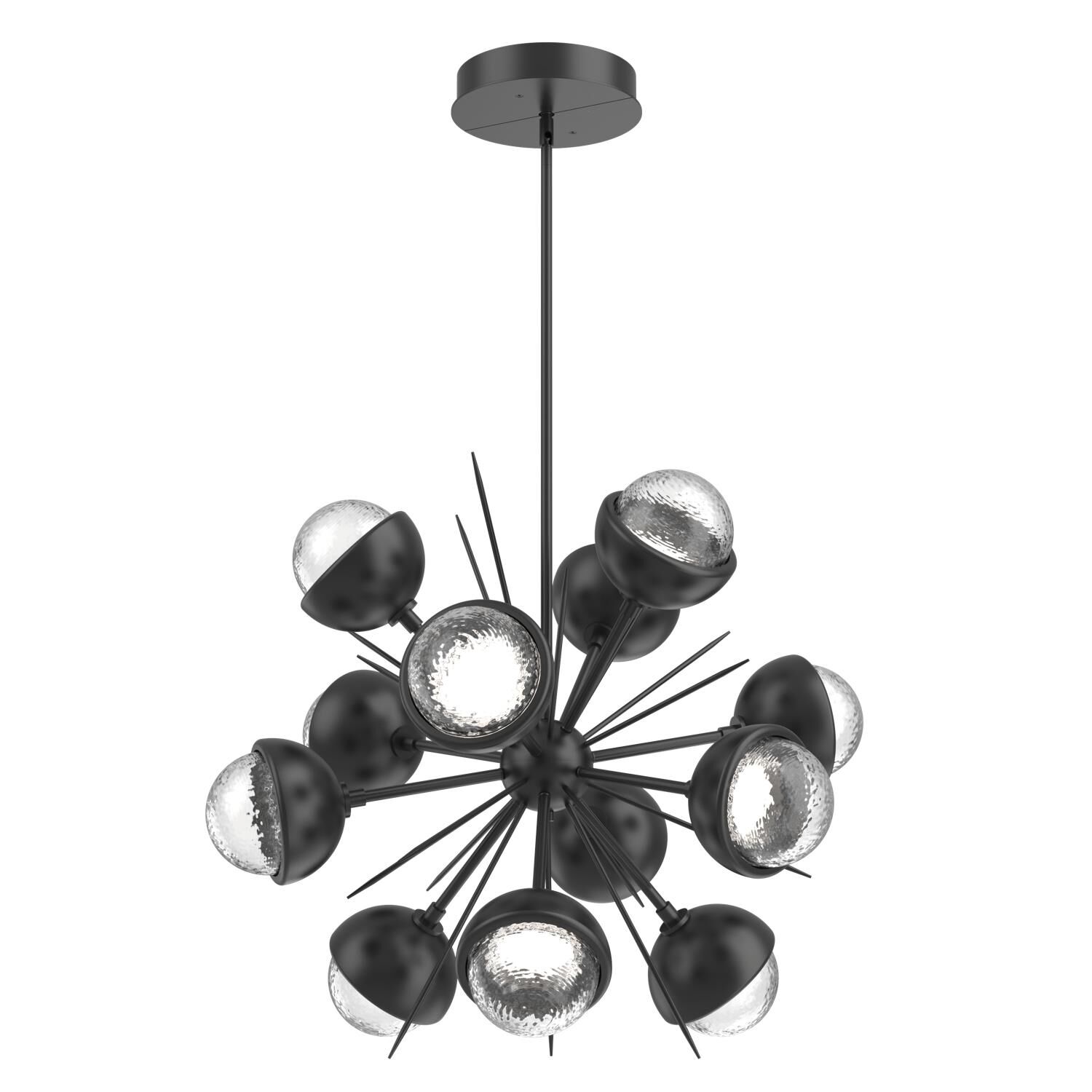 Shown in Matte Black finish and Clear glass and Metal Shade Matching Finish accent