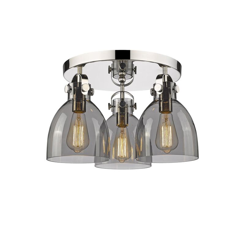 Bruno Marashlian Newton Bell 19 Inch 3 Light Flush Mount by Innovations Lighting
