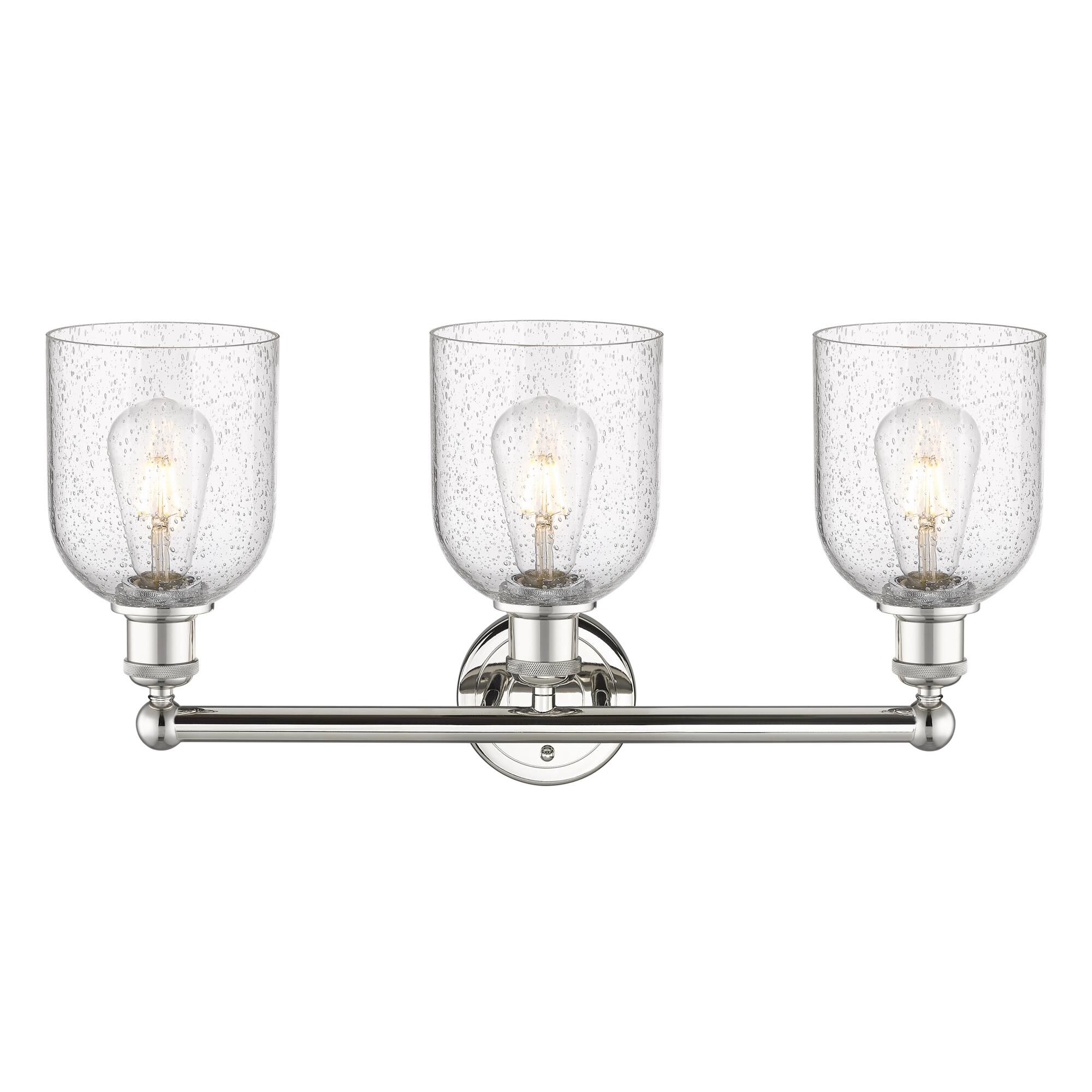 Shown in Polished Nickel finish and Seedy glass