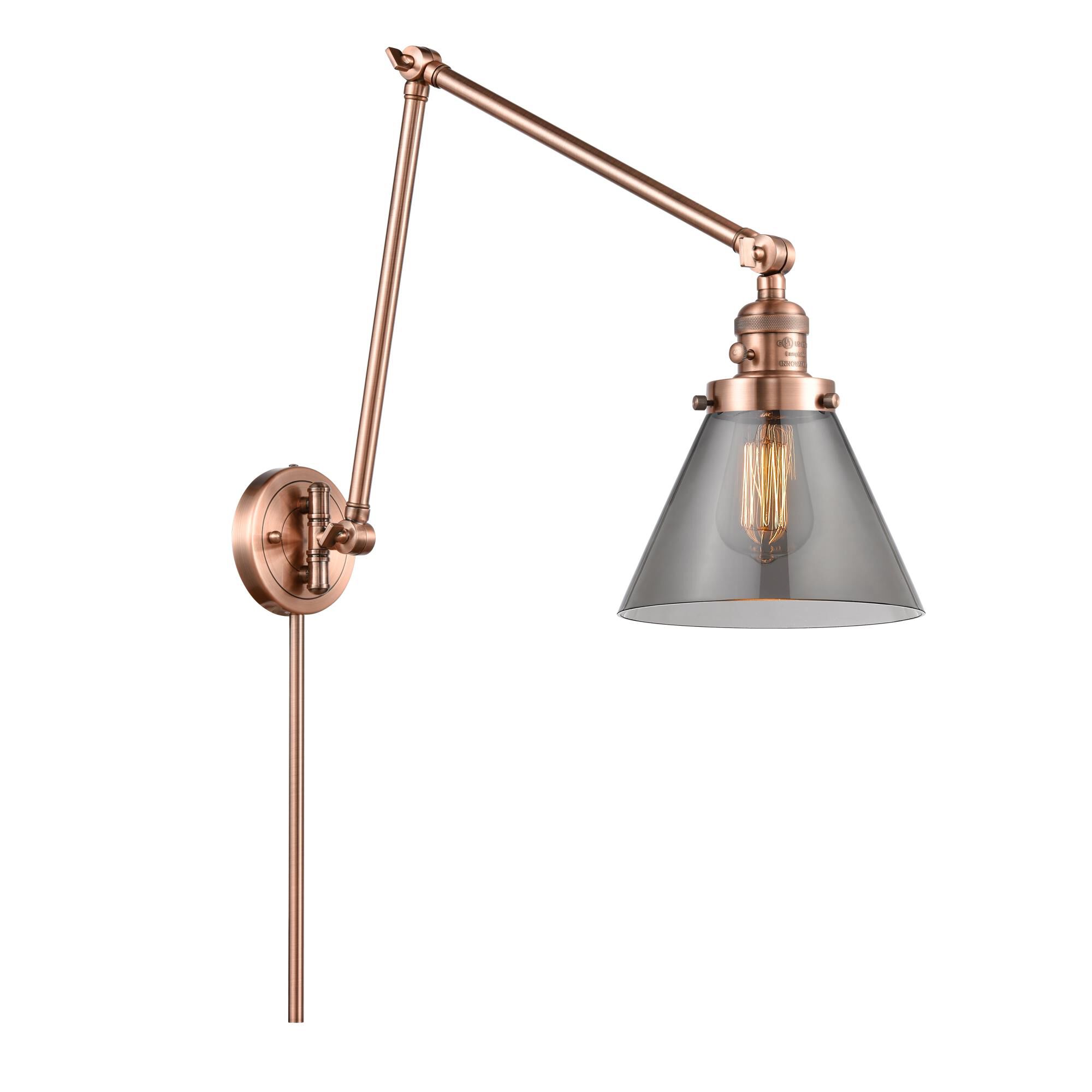 Bruno Marashlian Large Cone LED Wall Swing Lamp by Innovations Lighting