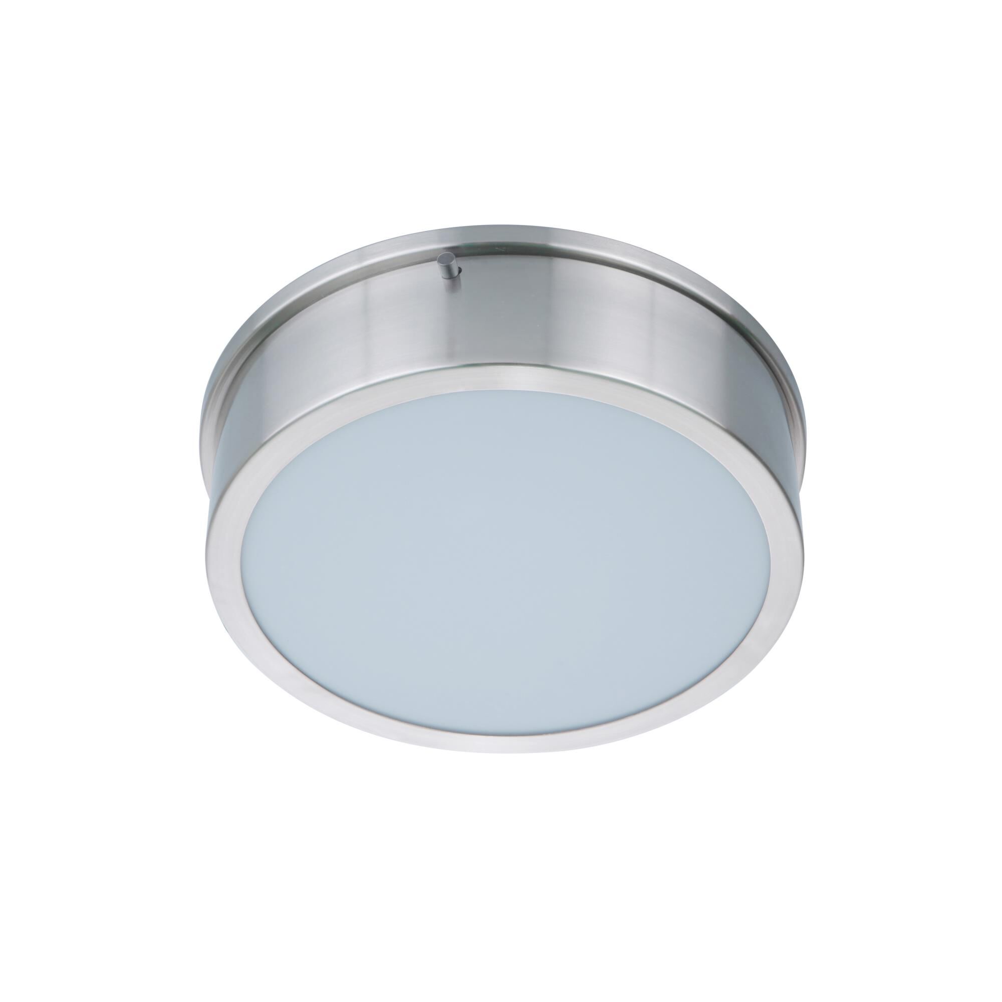 Shown in Brushed Polished Nickel finish and White glass and Acrylic shade