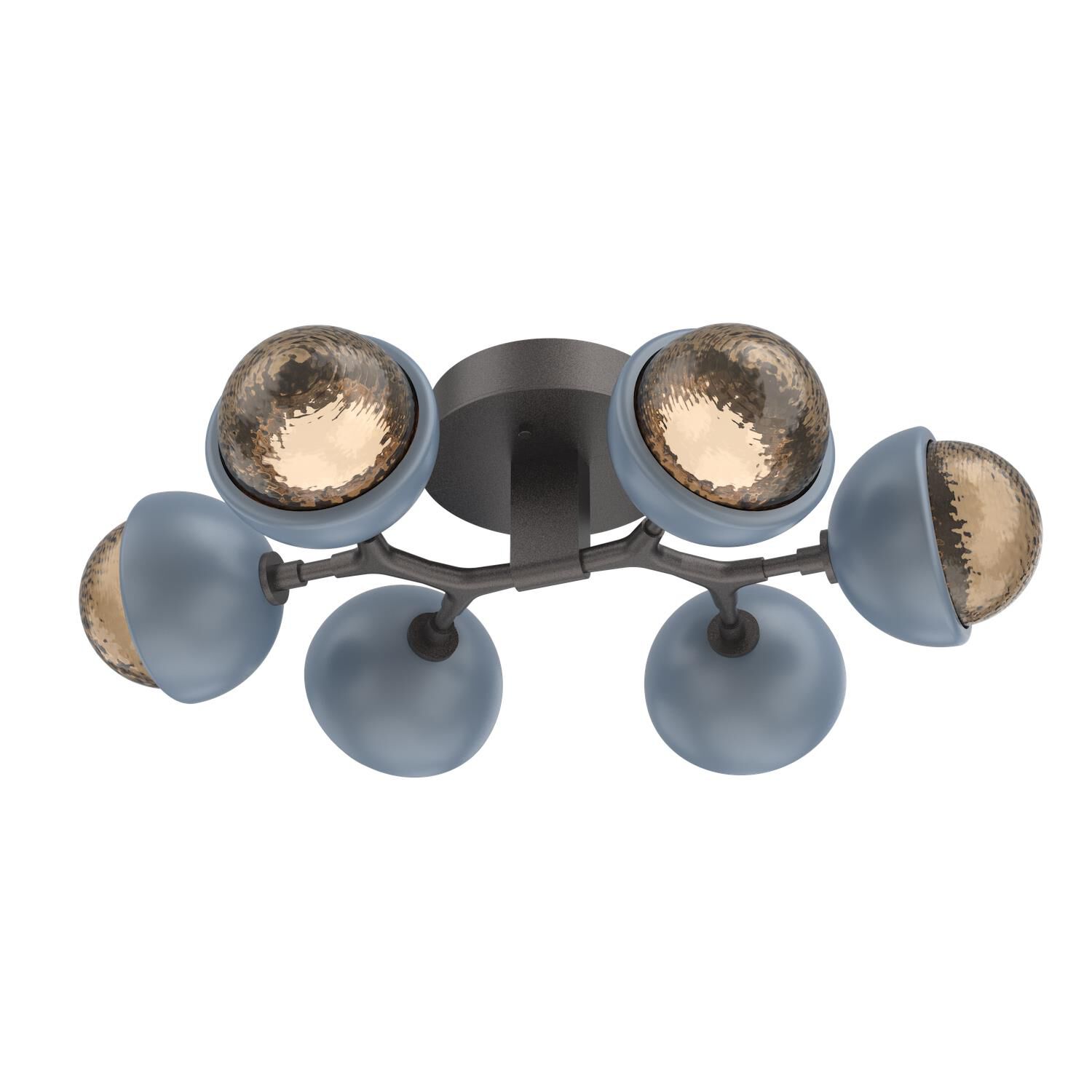 Shown in Graphite finish and Bronze glass and Poppy Blue accent