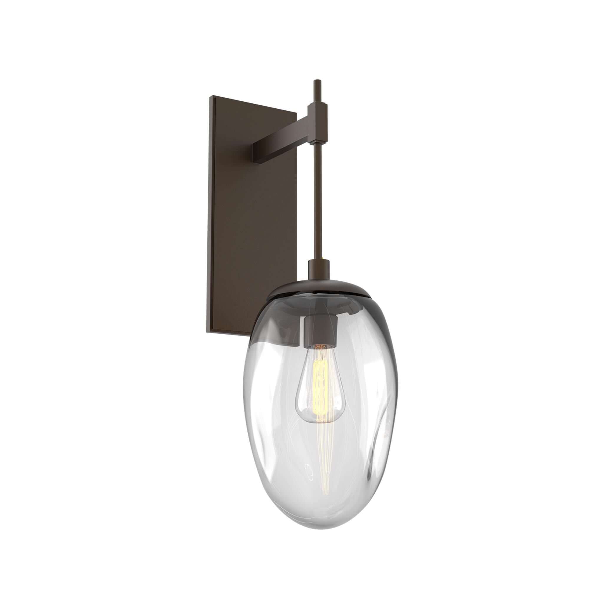 Shown in Flat Bronze finish and Blown Clear glass