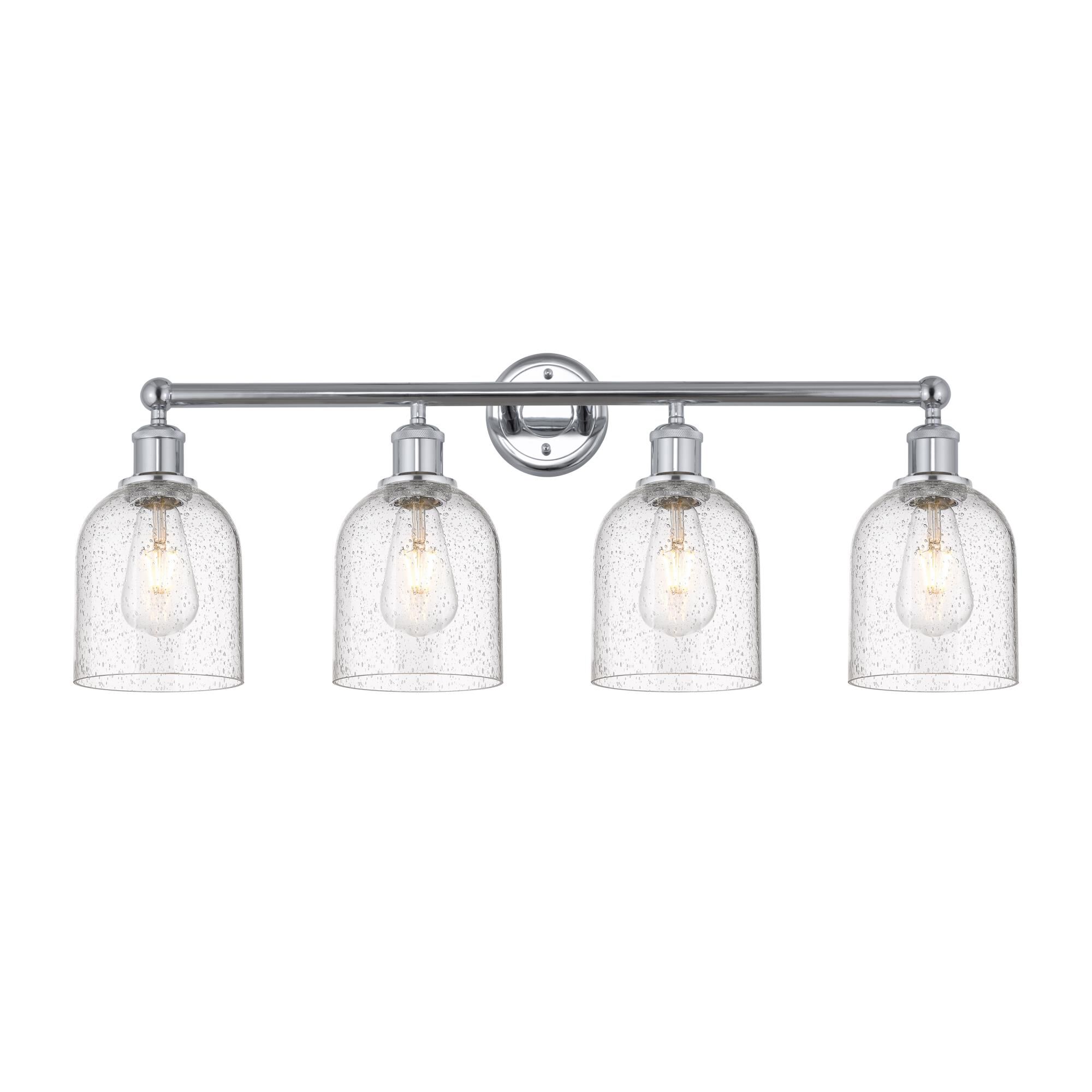 Shown in Polished Chrome finish and Seedy glass