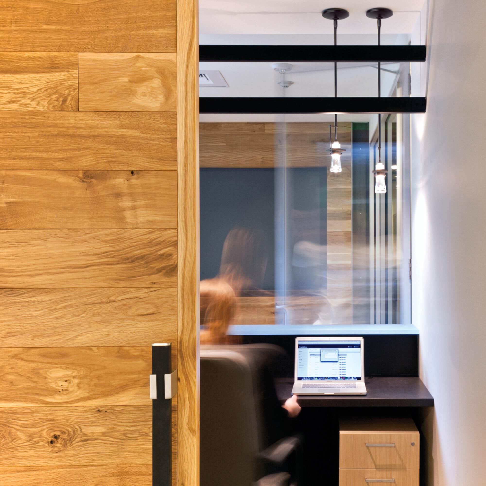 Shown in Dark Smoke finish and Clear glass