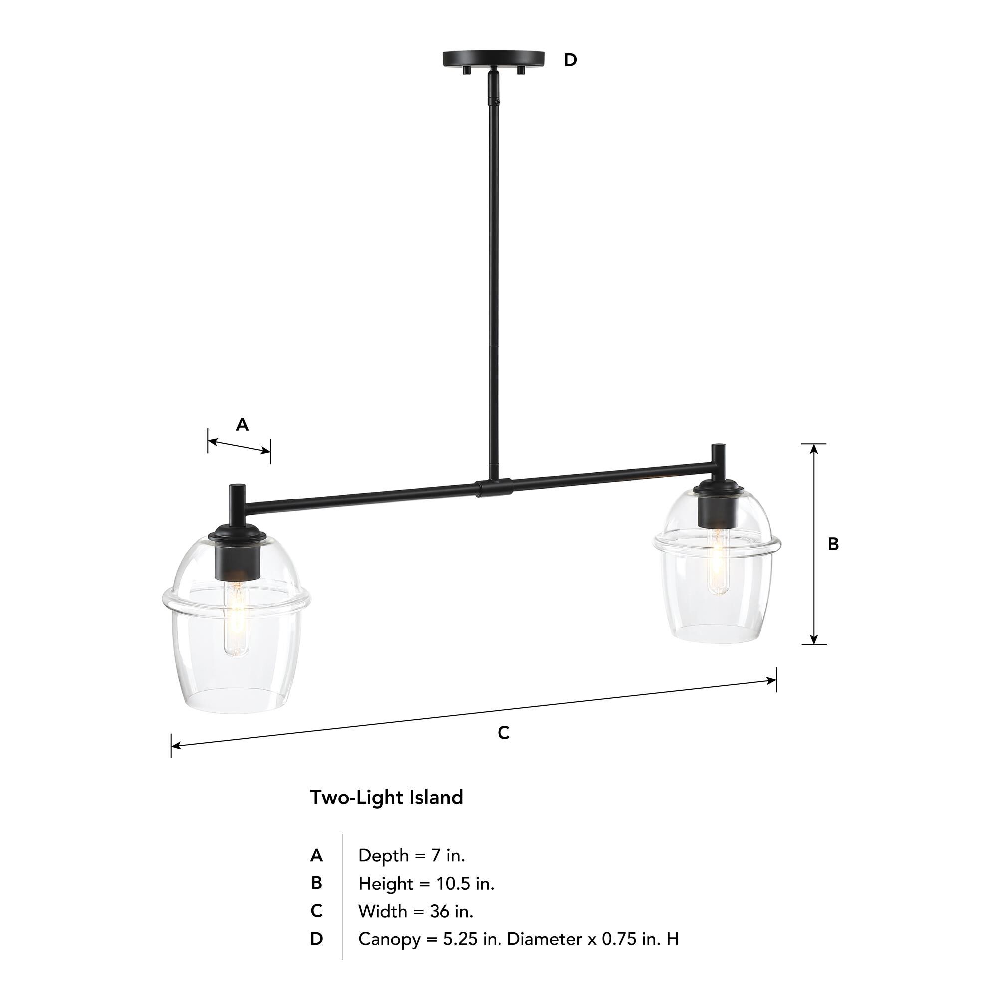 Shown in Matte Black finish and Clear glass