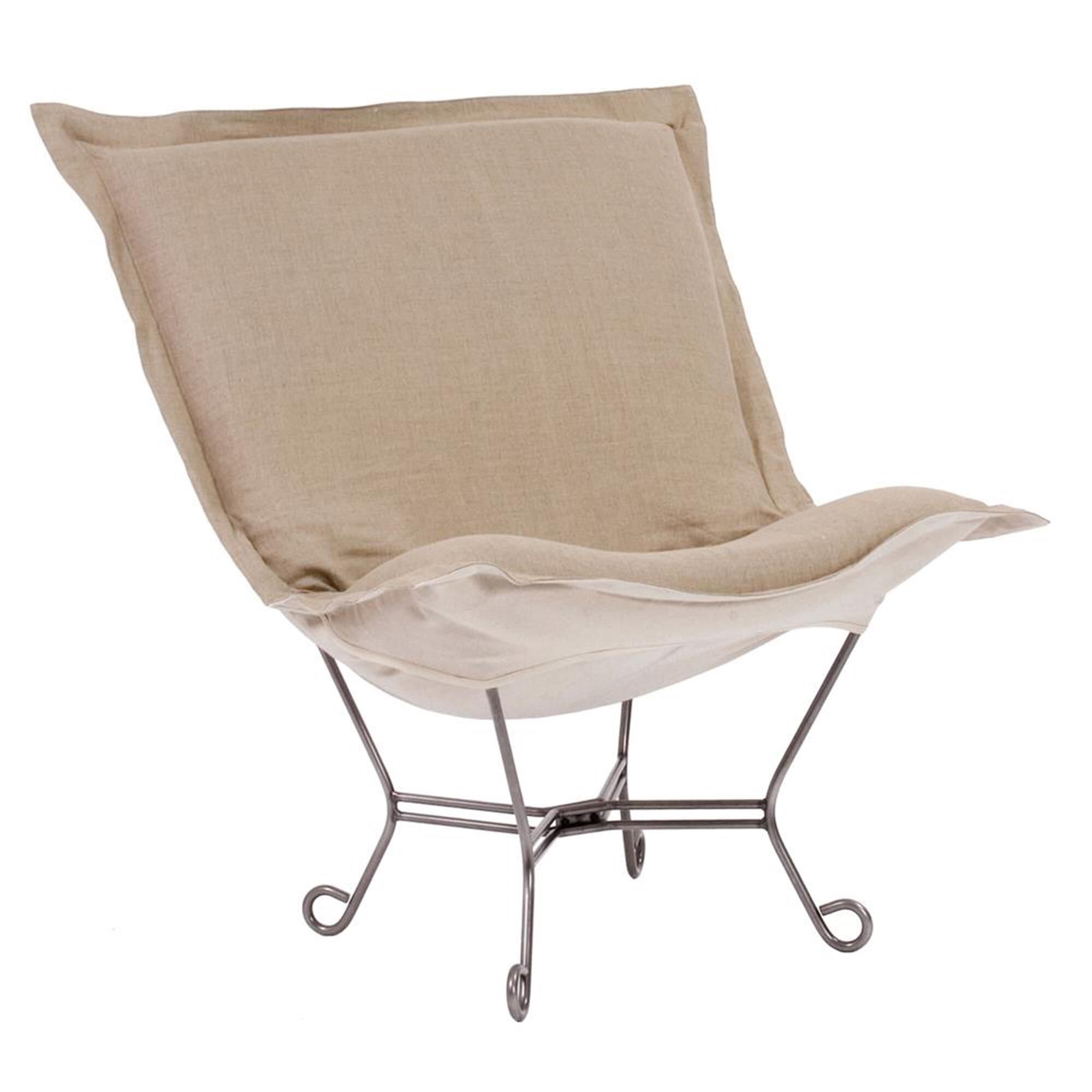 Scroll Puff Side Chair by Howard Elliott Collection