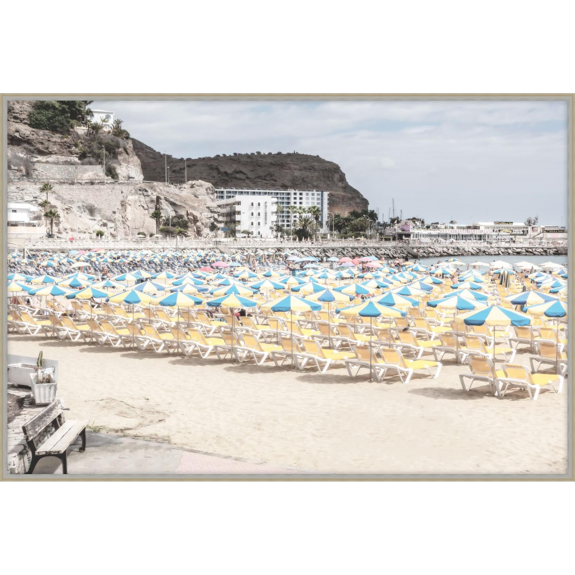 Rs Photo Gran Canaria Beach Umbrellas Print by LEVEL57