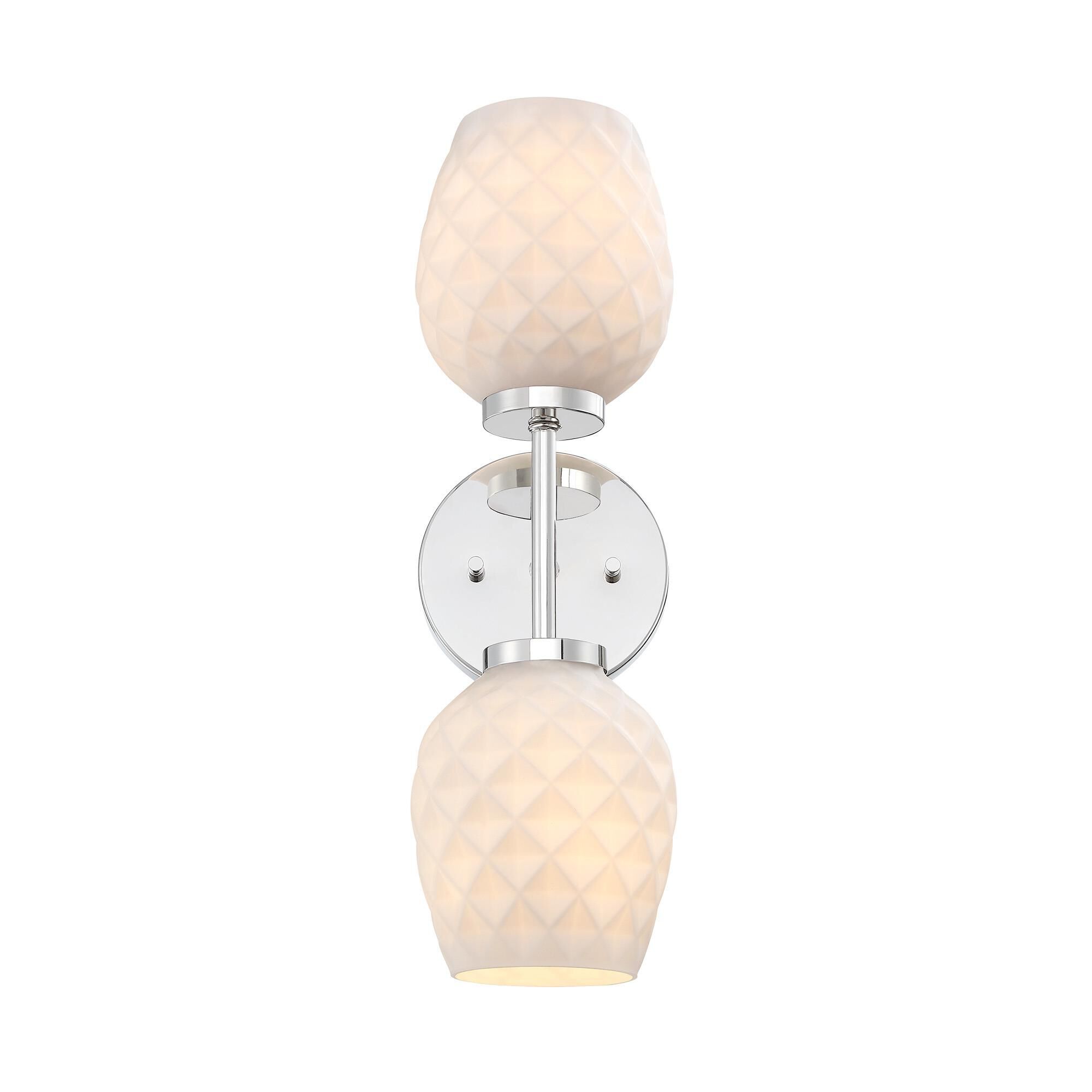 Shown in Polished Nickel finish and Etched Opal glass