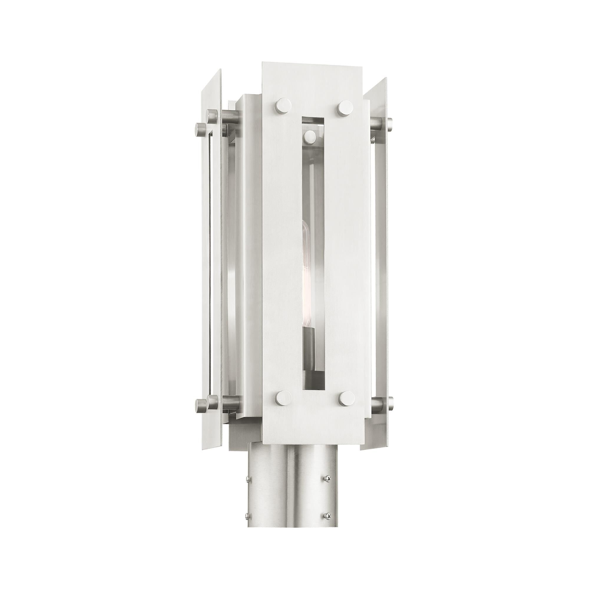 Shown in Brushed Nickel Accents finish and Clear glass and Clear Glass shade