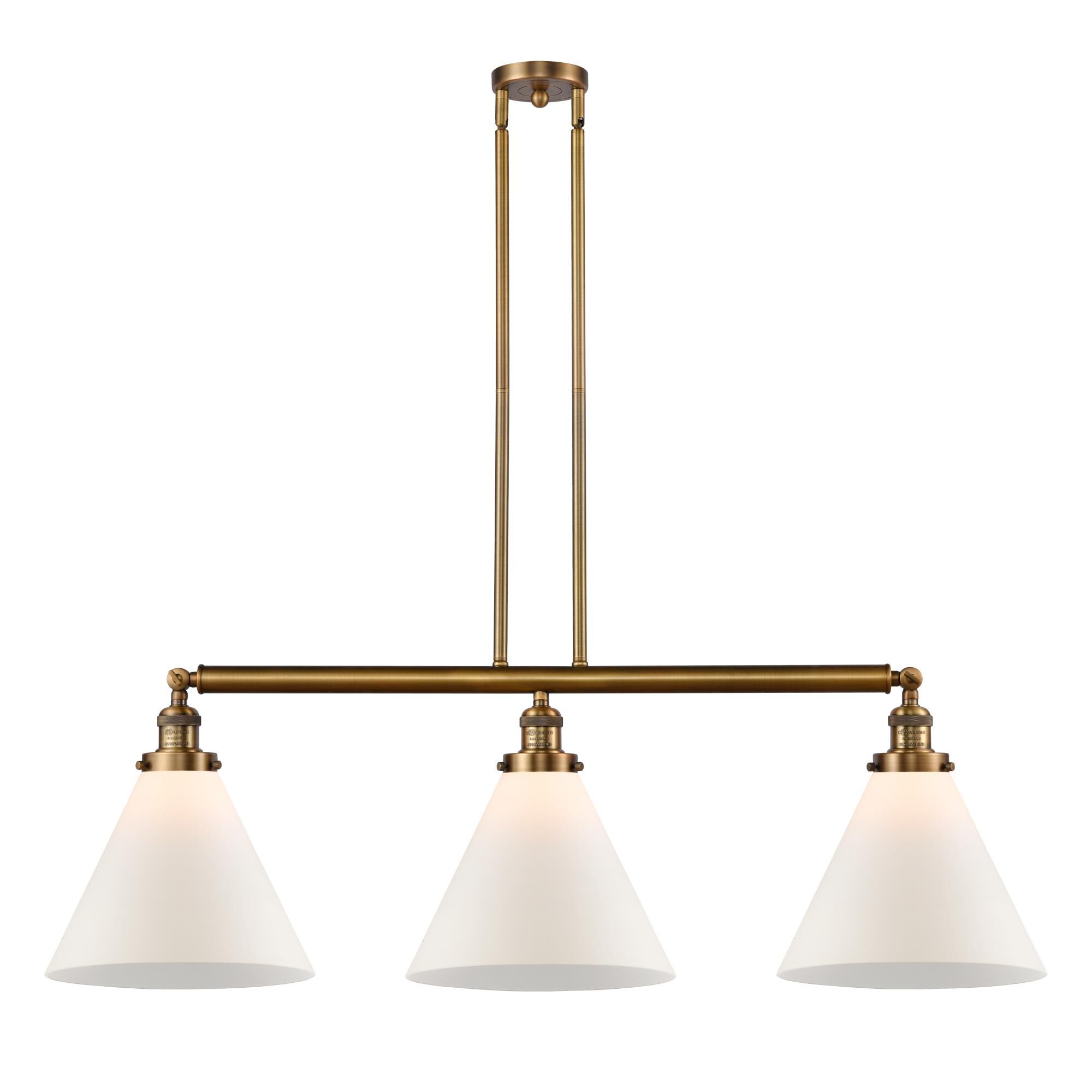 Bruno Marashlian X-Large Cone 44 Inch 3 Light Linear Suspension Light by Innovations Lighting