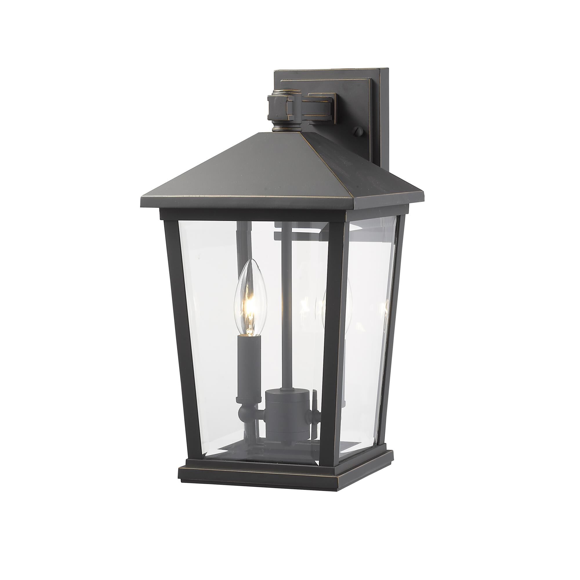 Shown in Oil Rubbed Bronze finish and Glass shade