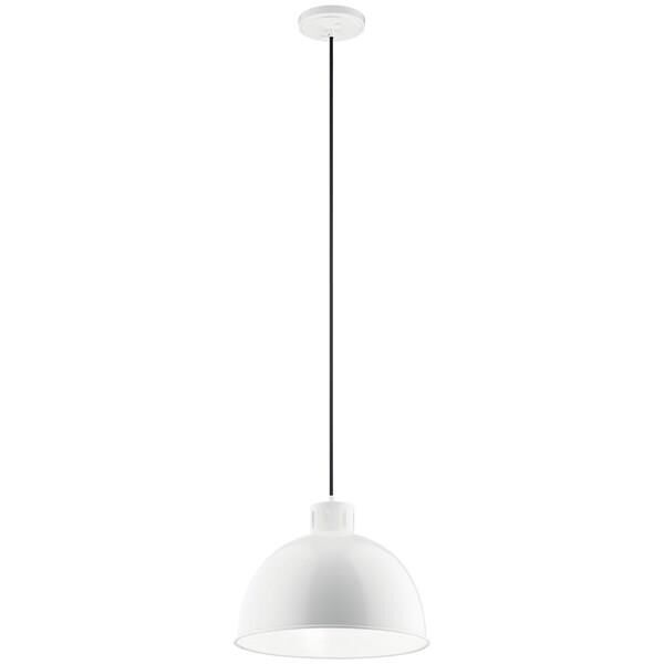 Shown in White finish and Metal shade