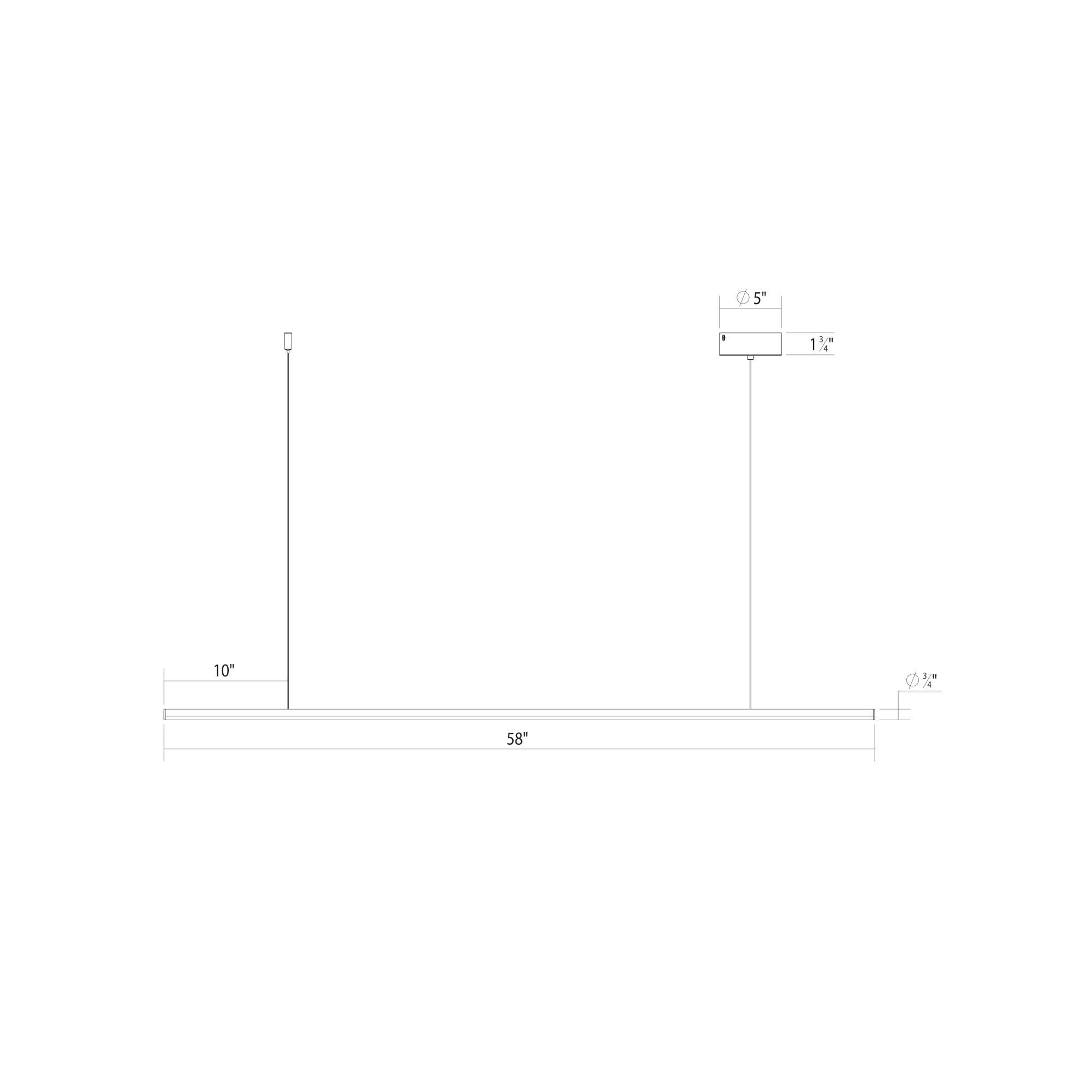 SONNEMAN Fino 58 Inch LED Linear Suspension Light