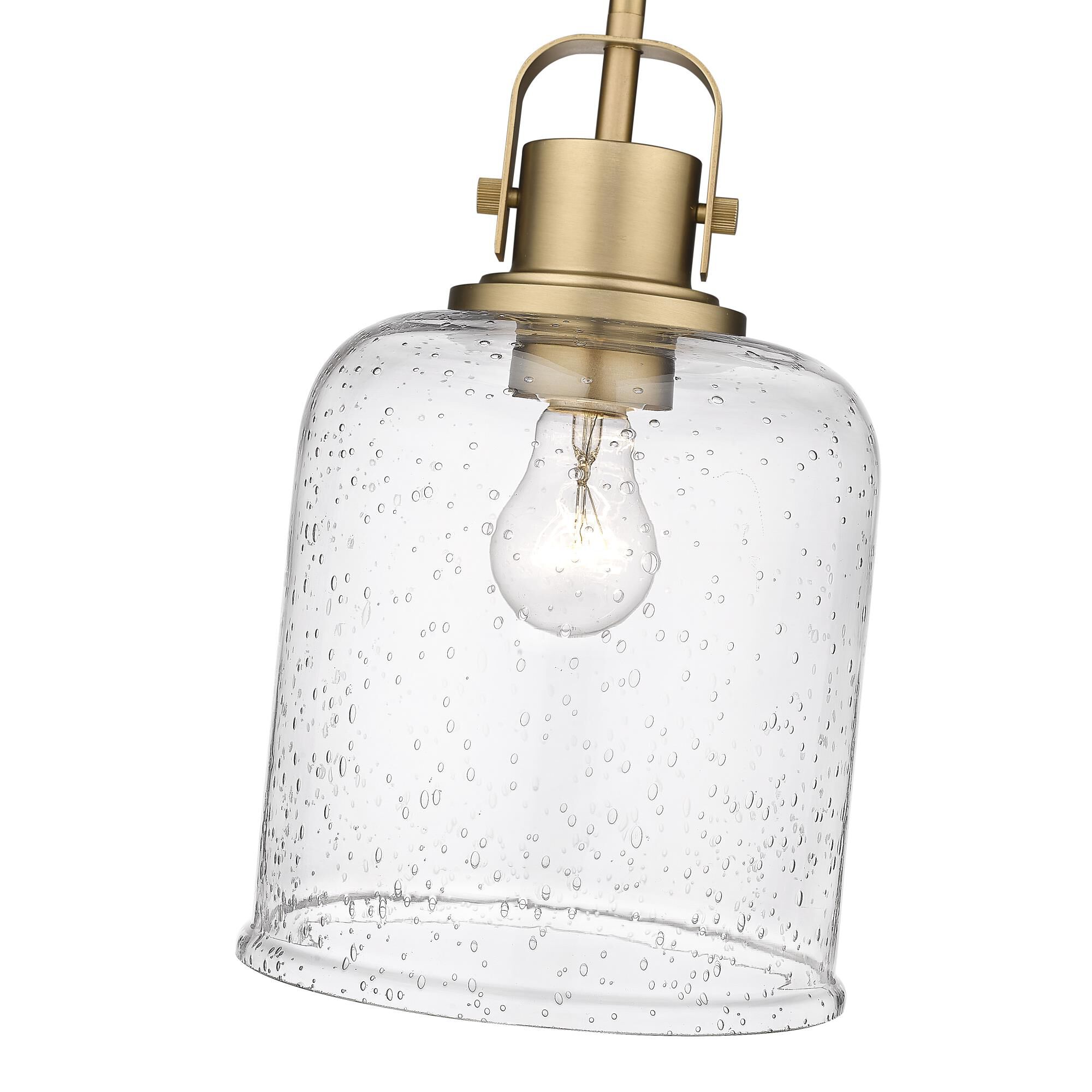 Shown in Heirloom Gold finish and Glass shade