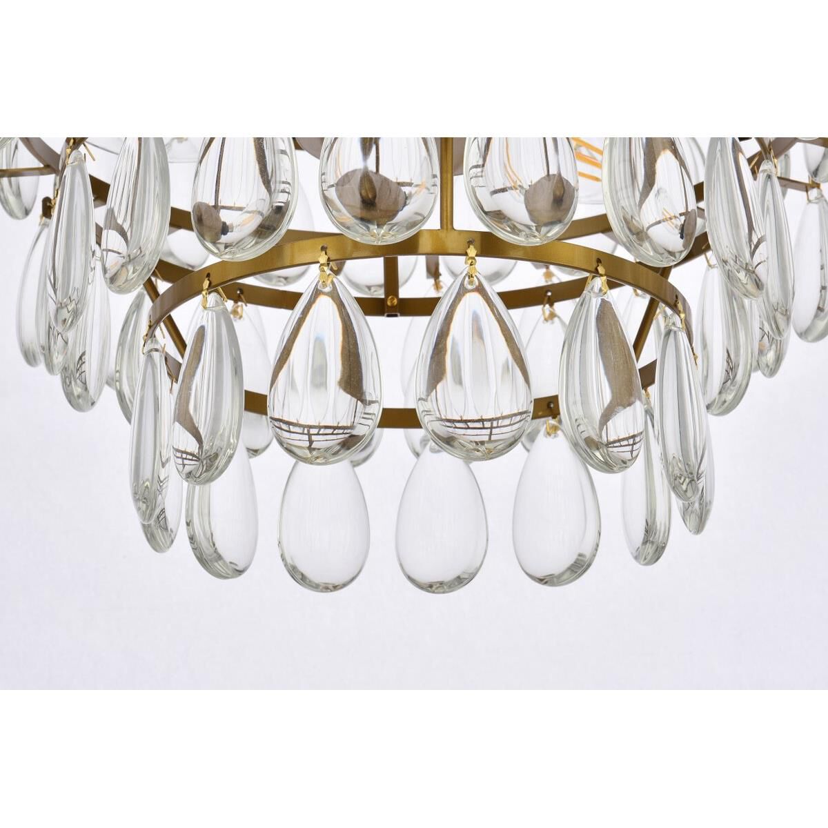 Mila 14 Inch 3 Light Flush Mount by Elegant Lighting