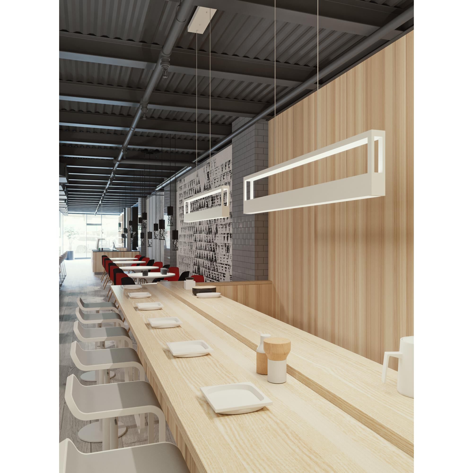 Shown in White finish and White Acrylic shade