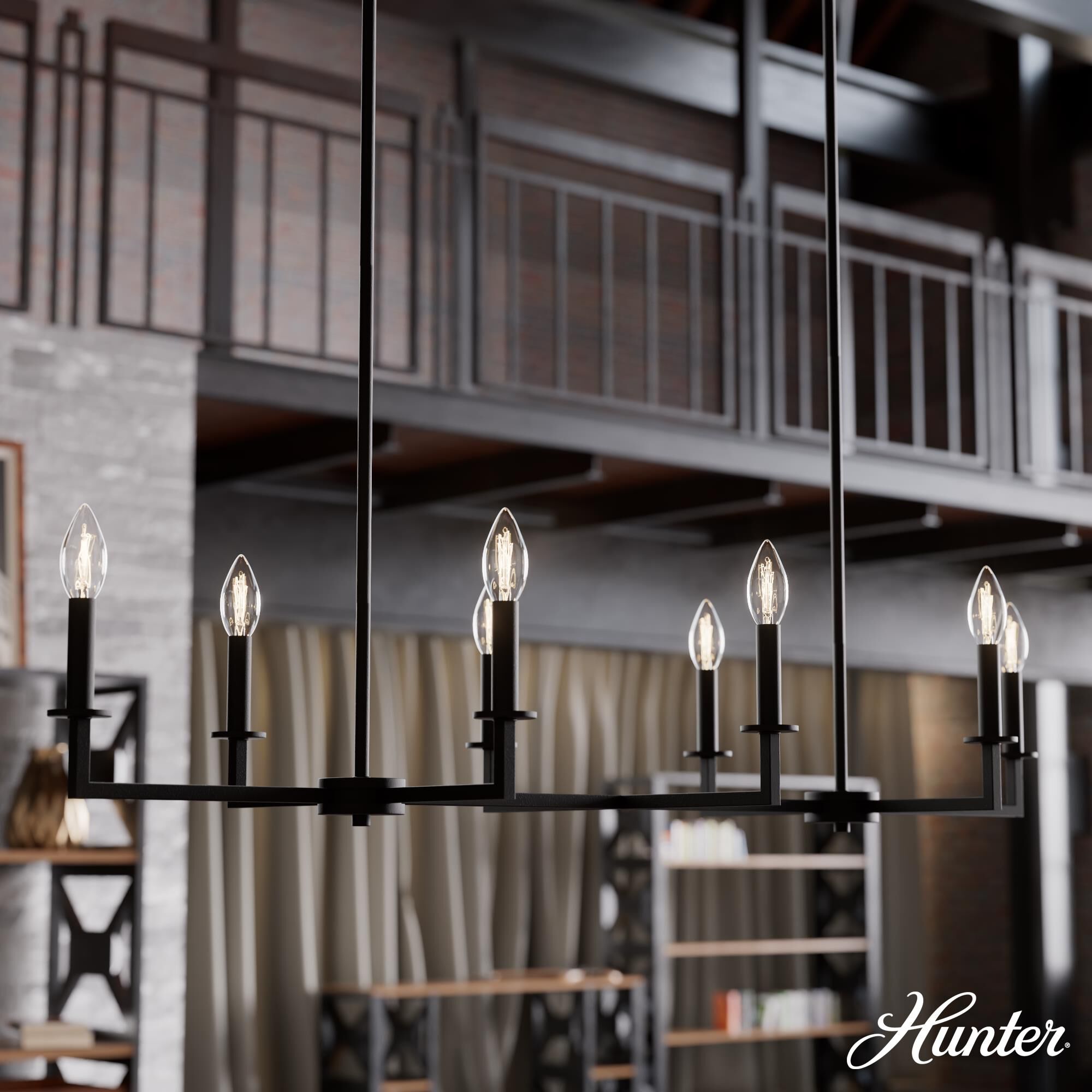 Southcrest 36 Inch 9 Light Chandelier by Hunter Fan