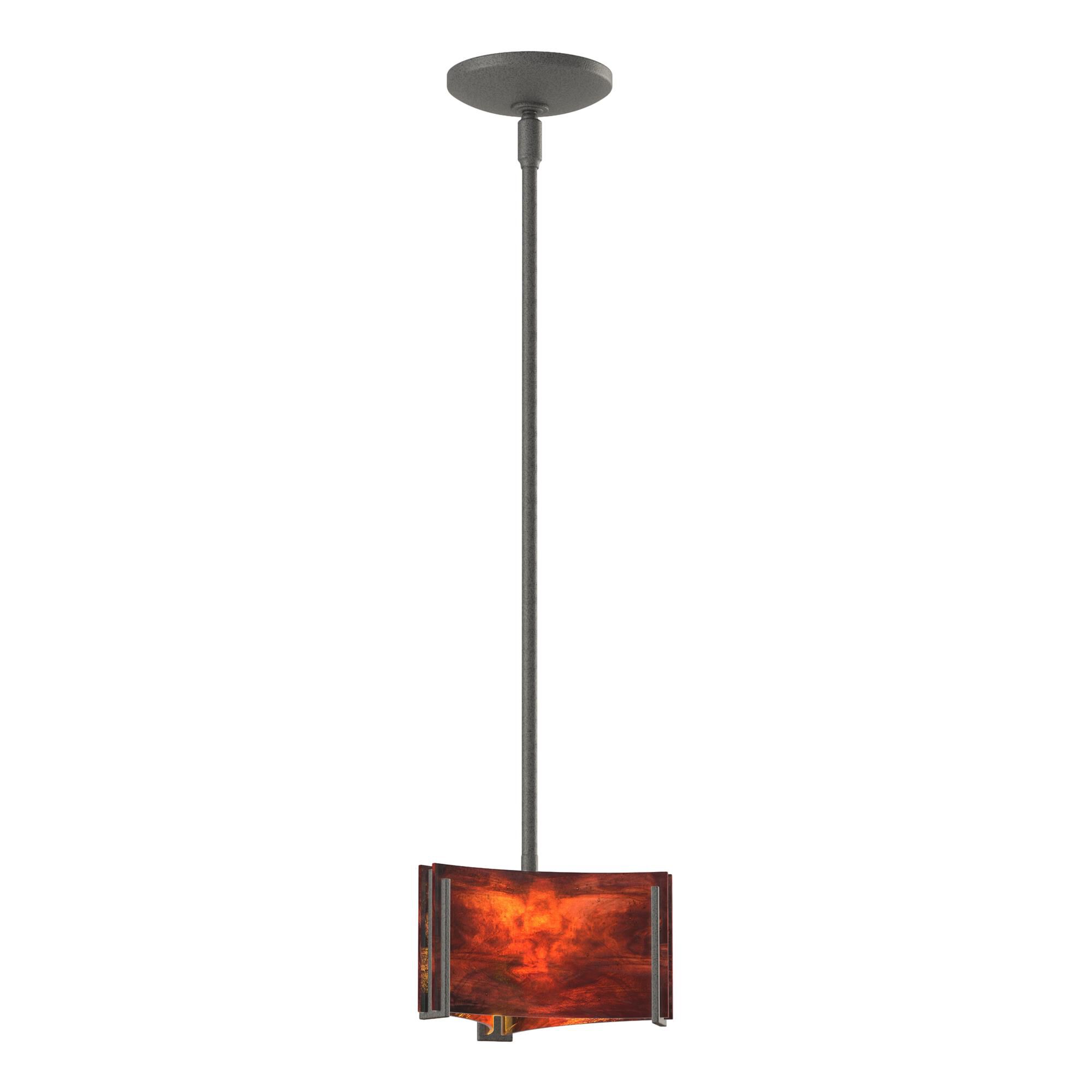 Shown in Natural Iron finish and Topaz glass