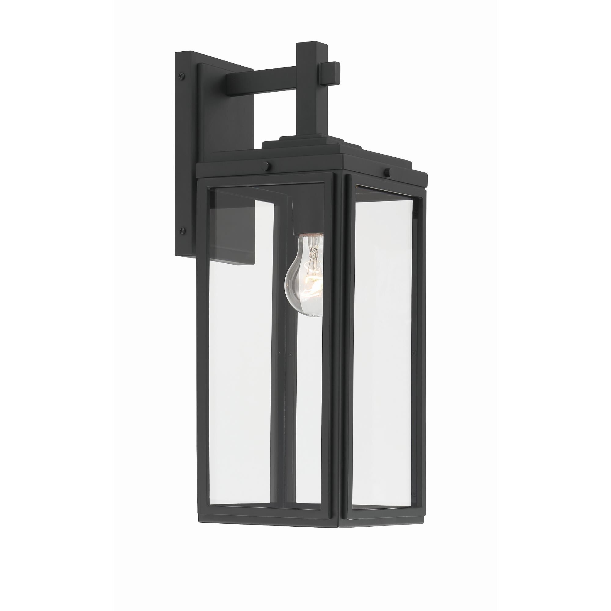 Shown in Matte Black finish and Clear glass and Clear Glass shade