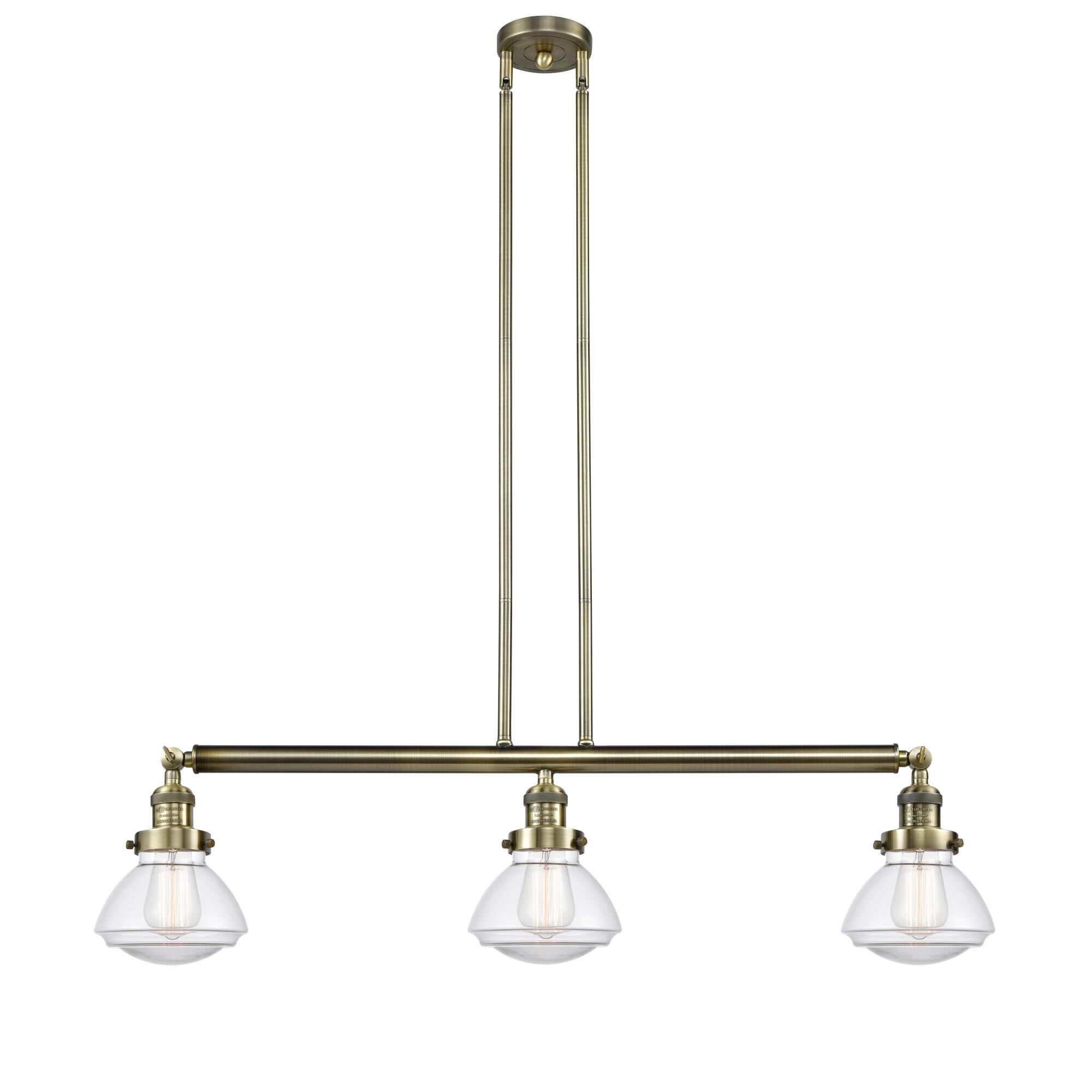 Bruno Marashlian Olean 39 Inch 3 Light Linear Suspension Light by Innovations Lighting