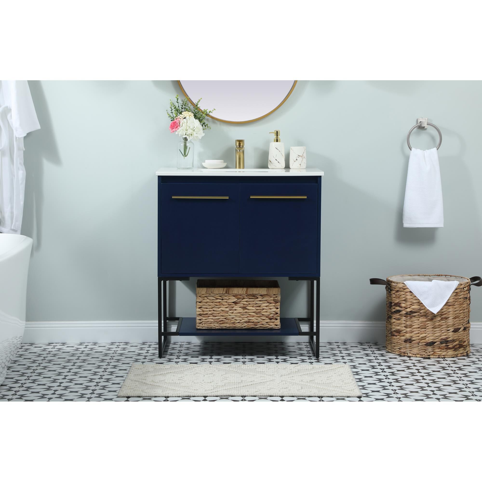 Shown in Blue finish