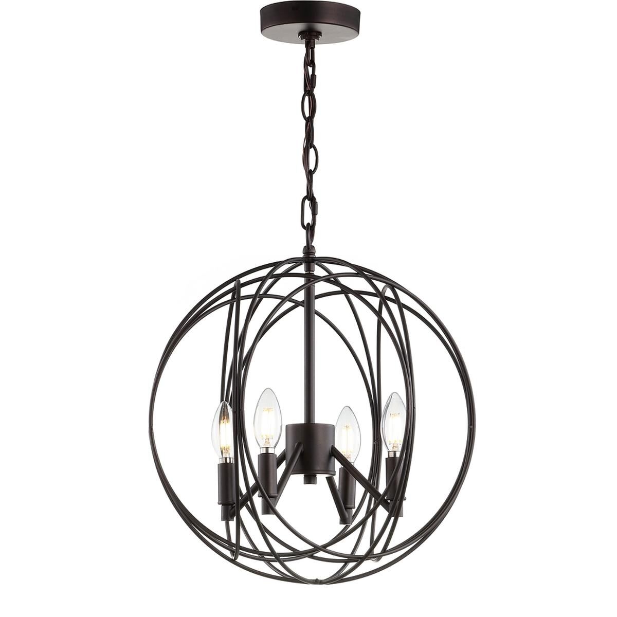 Cason 15 Inch LED Cage Pendant by Safavieh