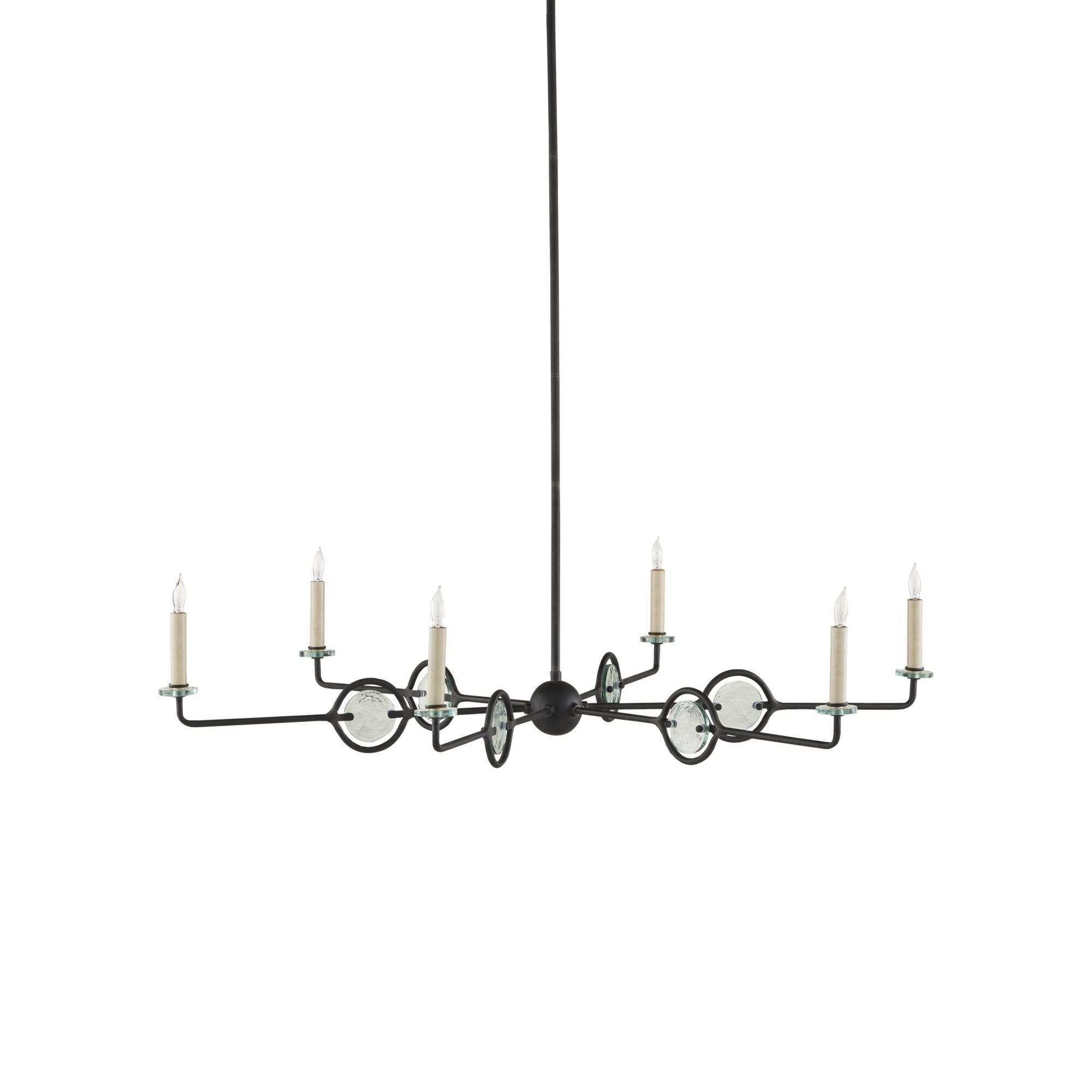 Privateer 43 Inch 6 Light Chandelier by Currey and Company